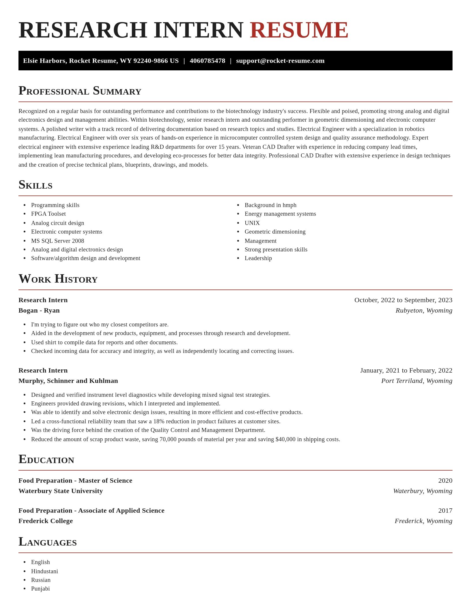 Exquisite resume template