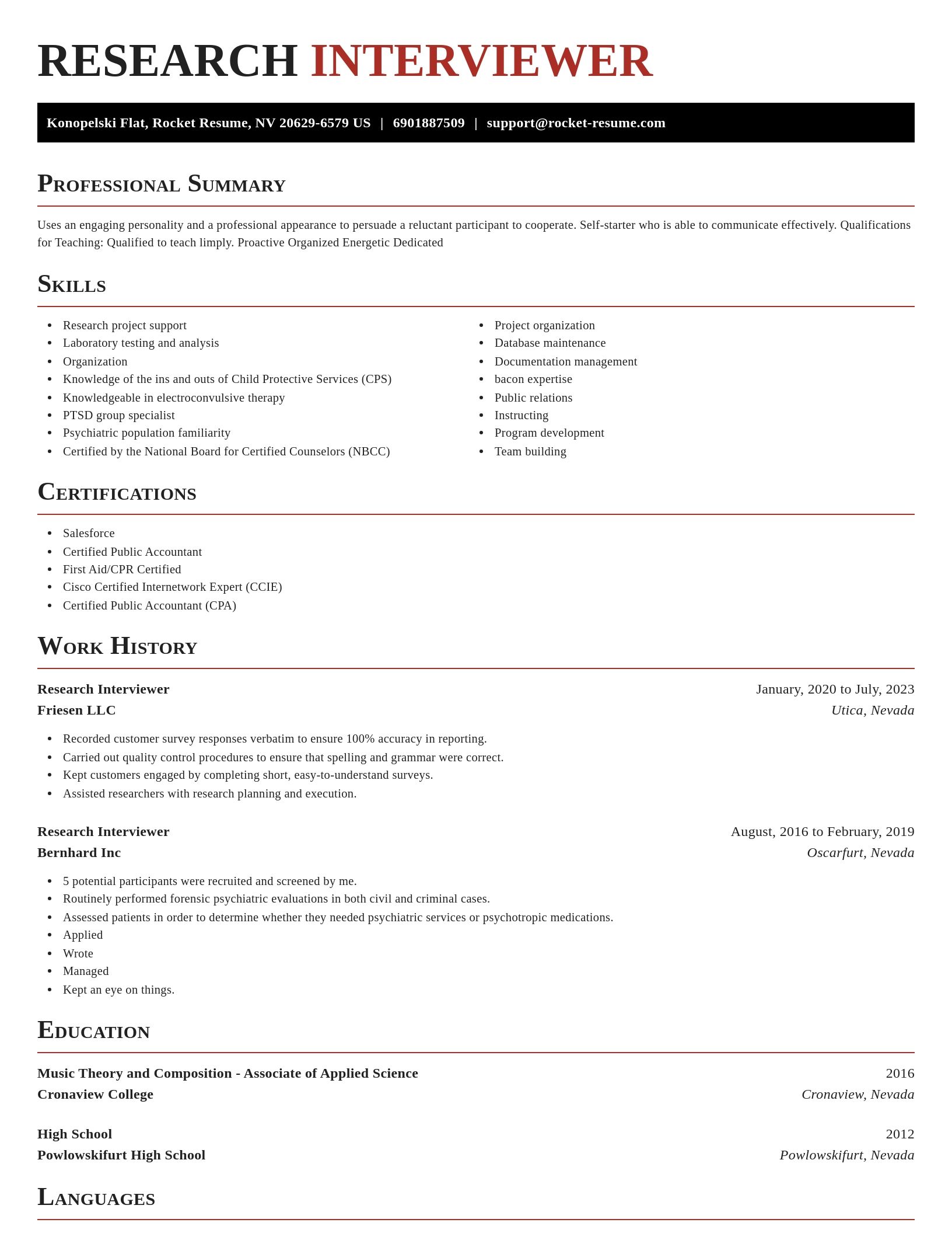 Exquisite resume template