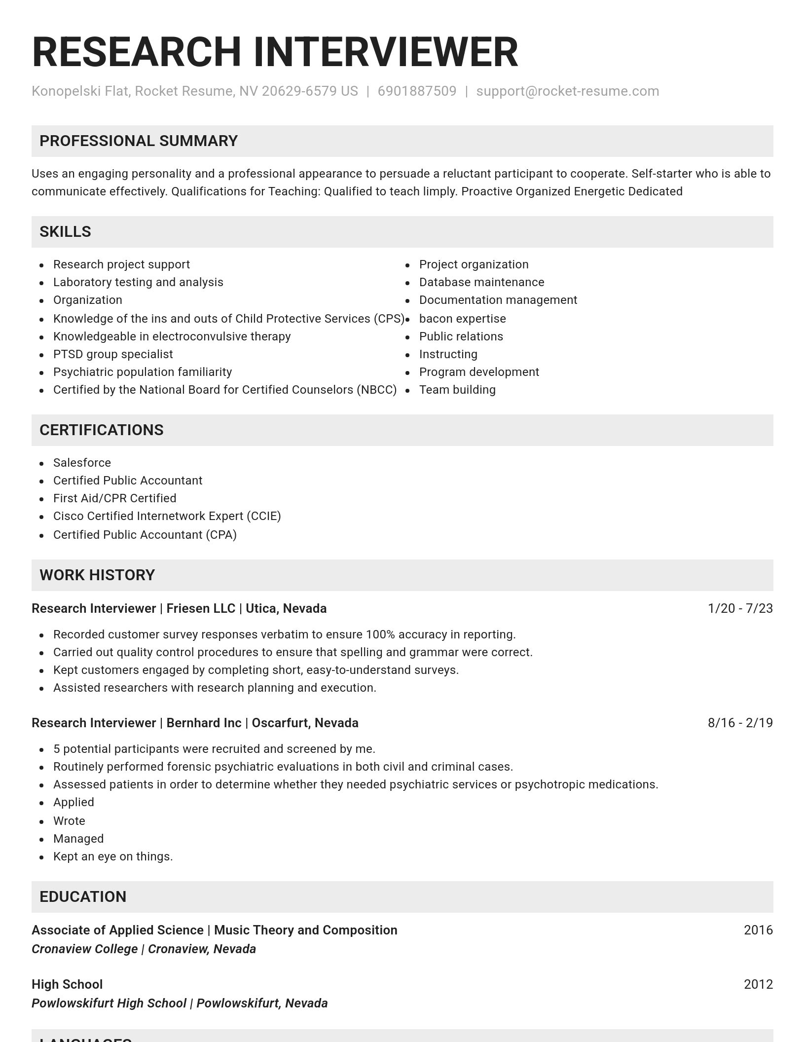Genius resume template