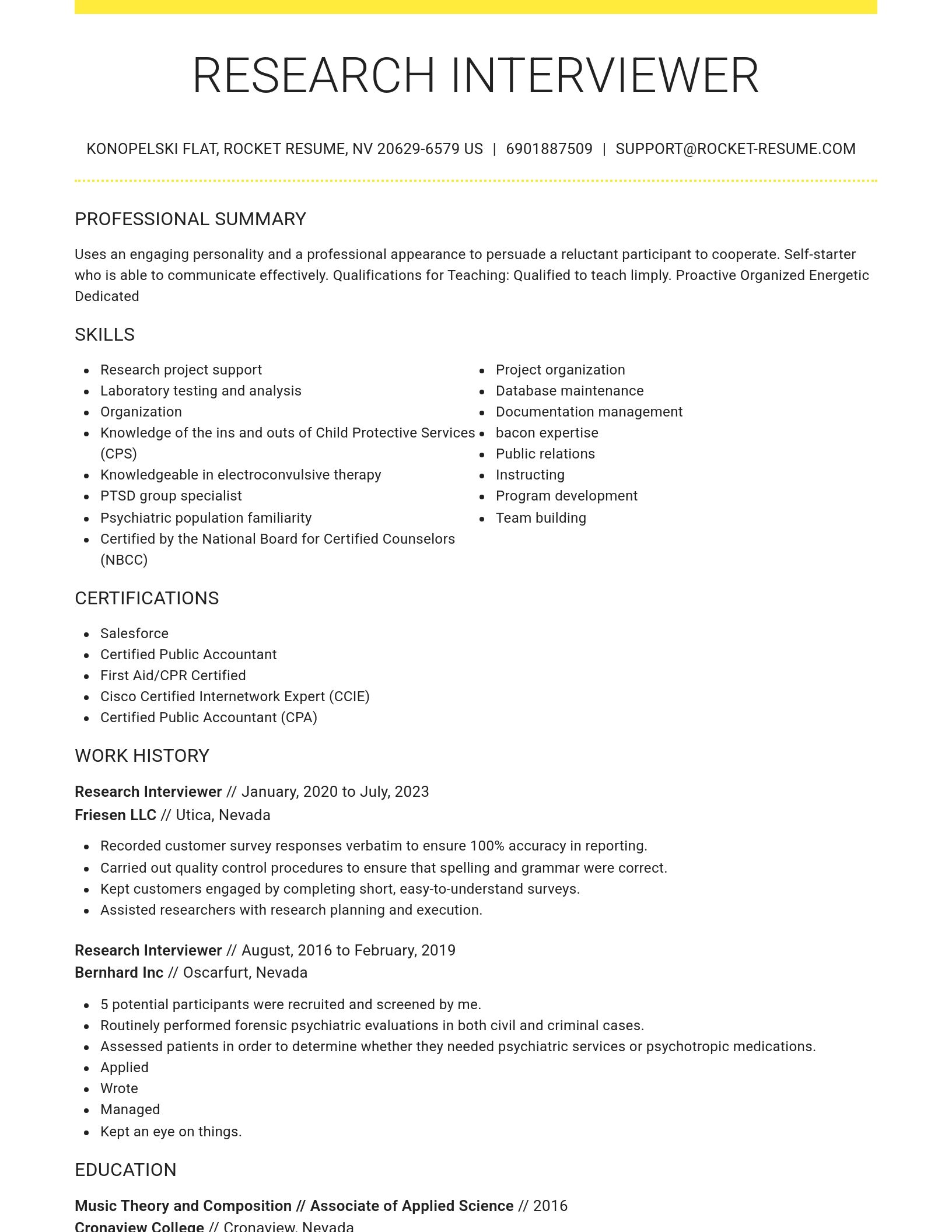 Grand resume template