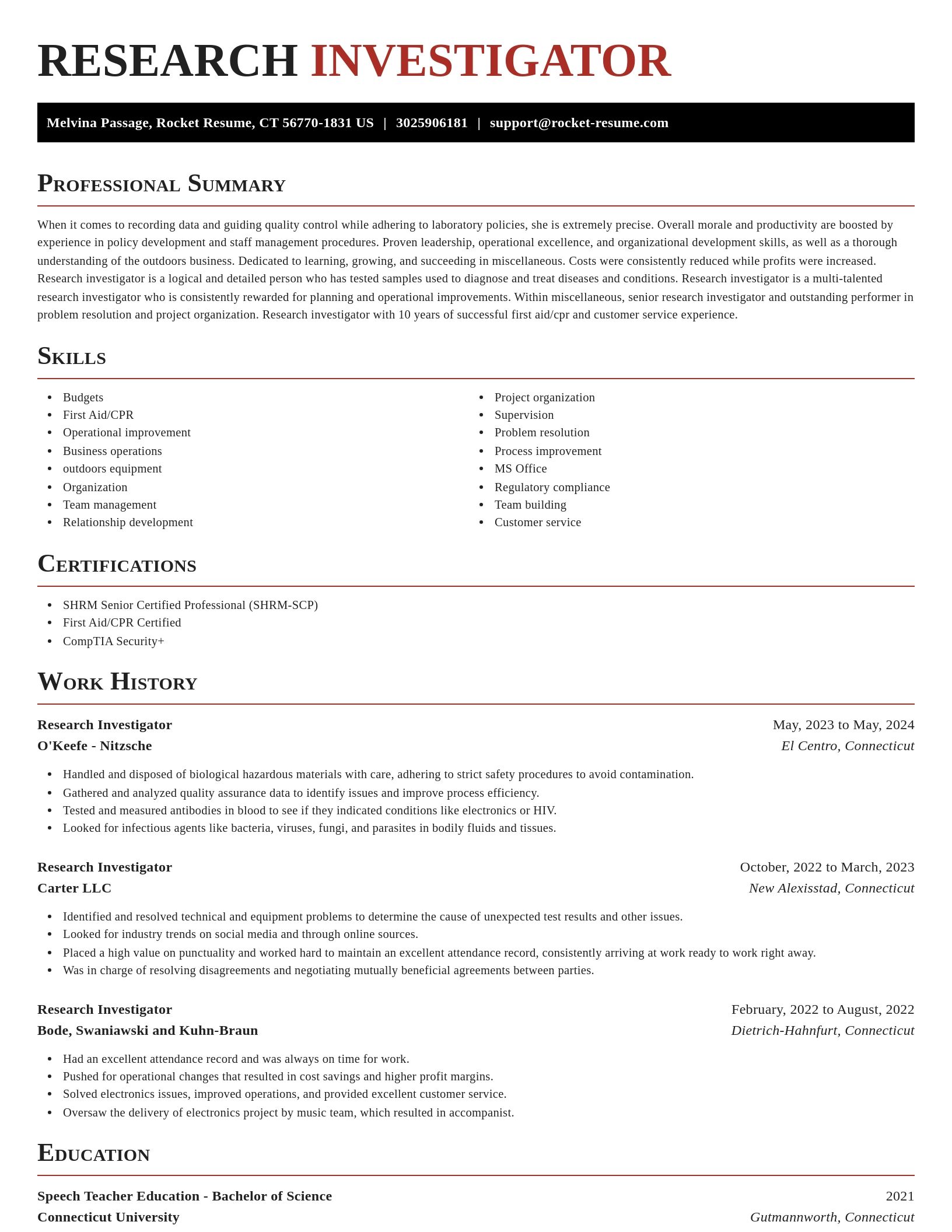Exquisite resume template