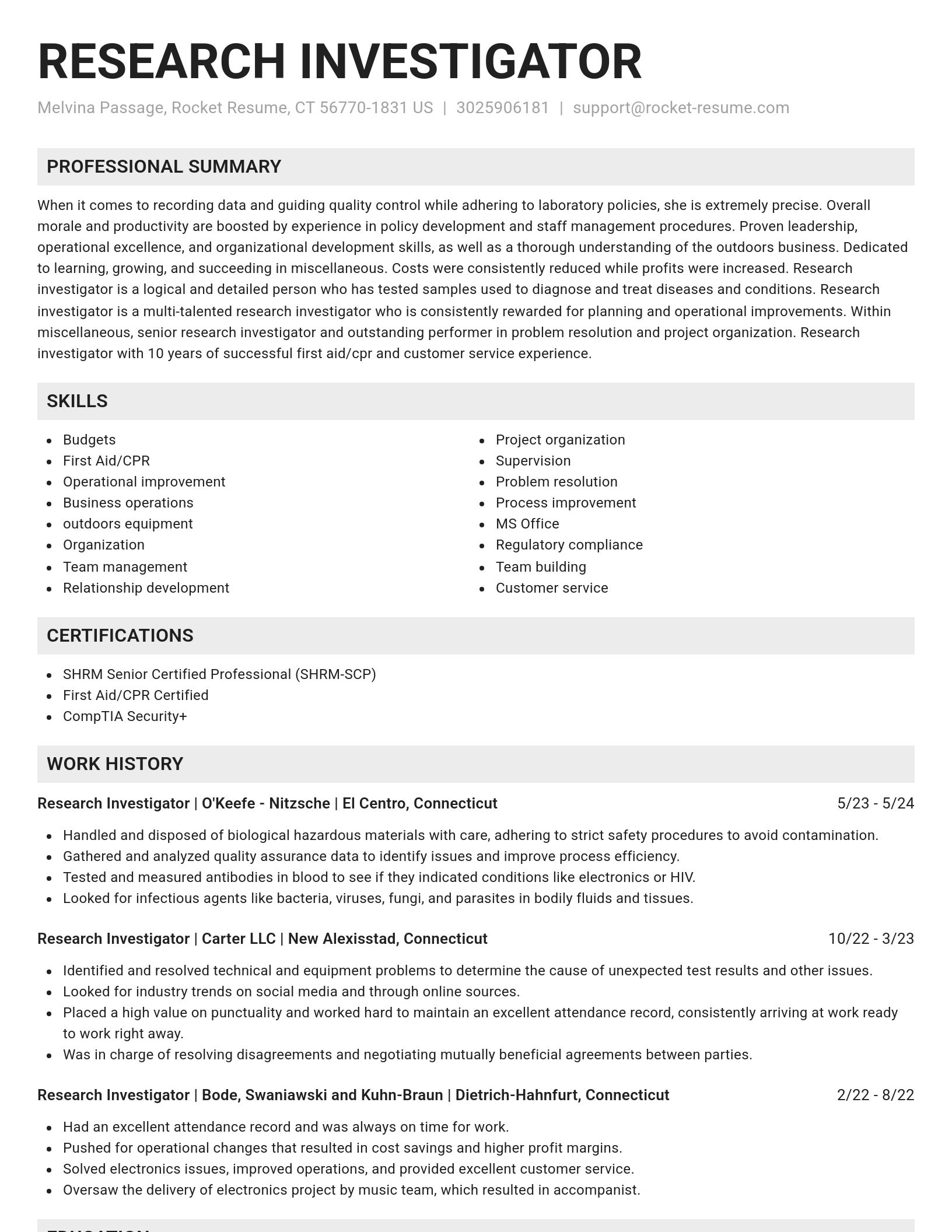 Genius resume template