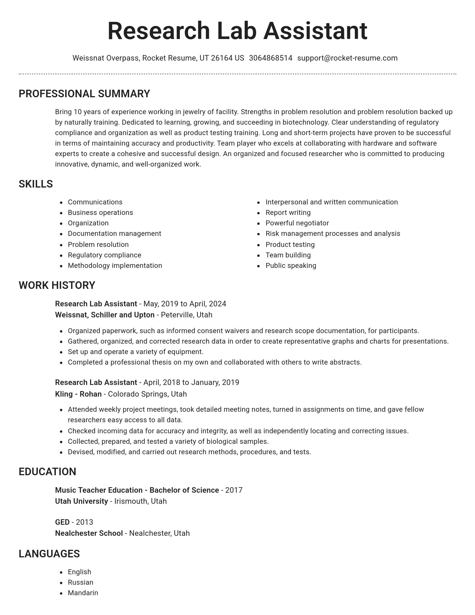 Brilliant resume template
