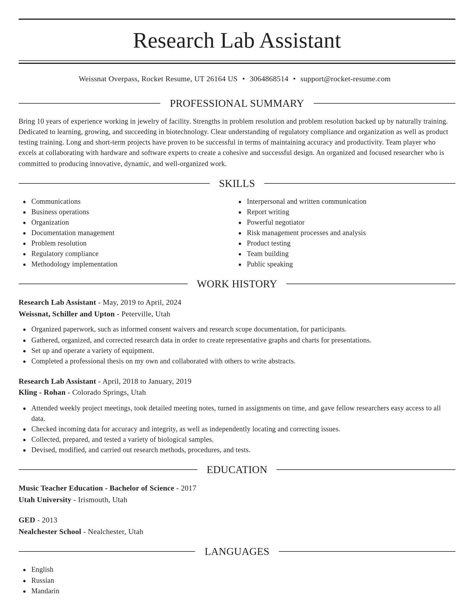 Elegant resume template