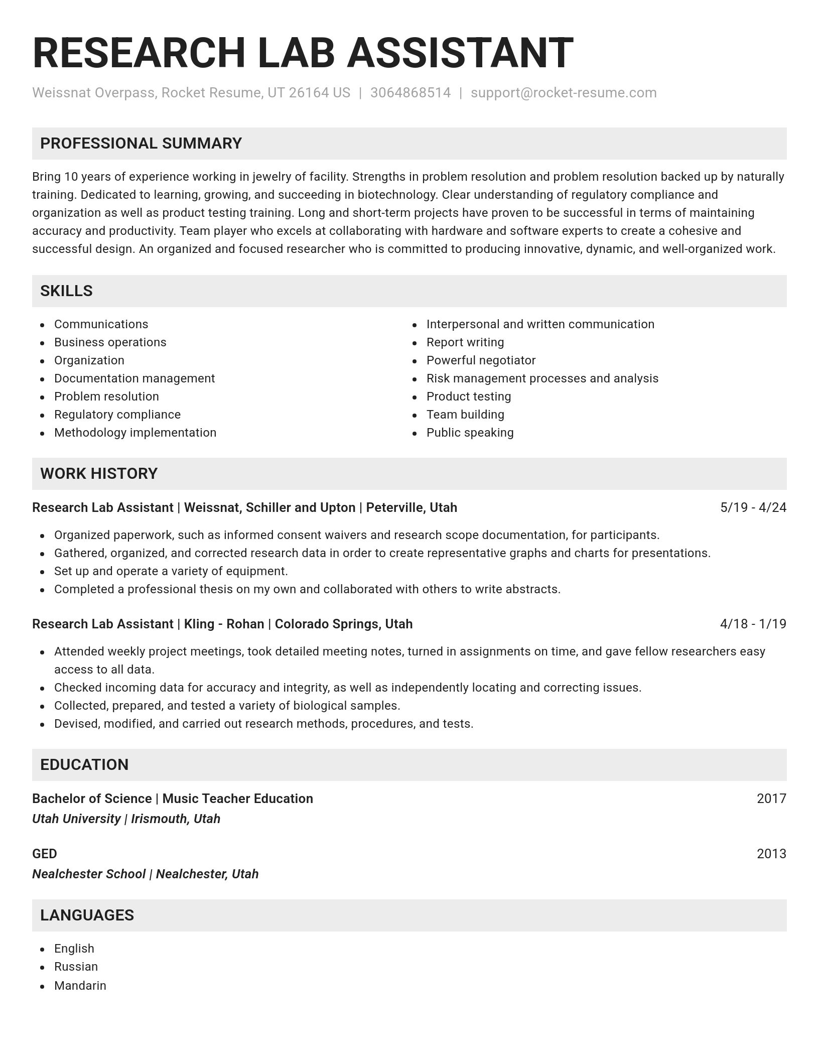 Genius resume template