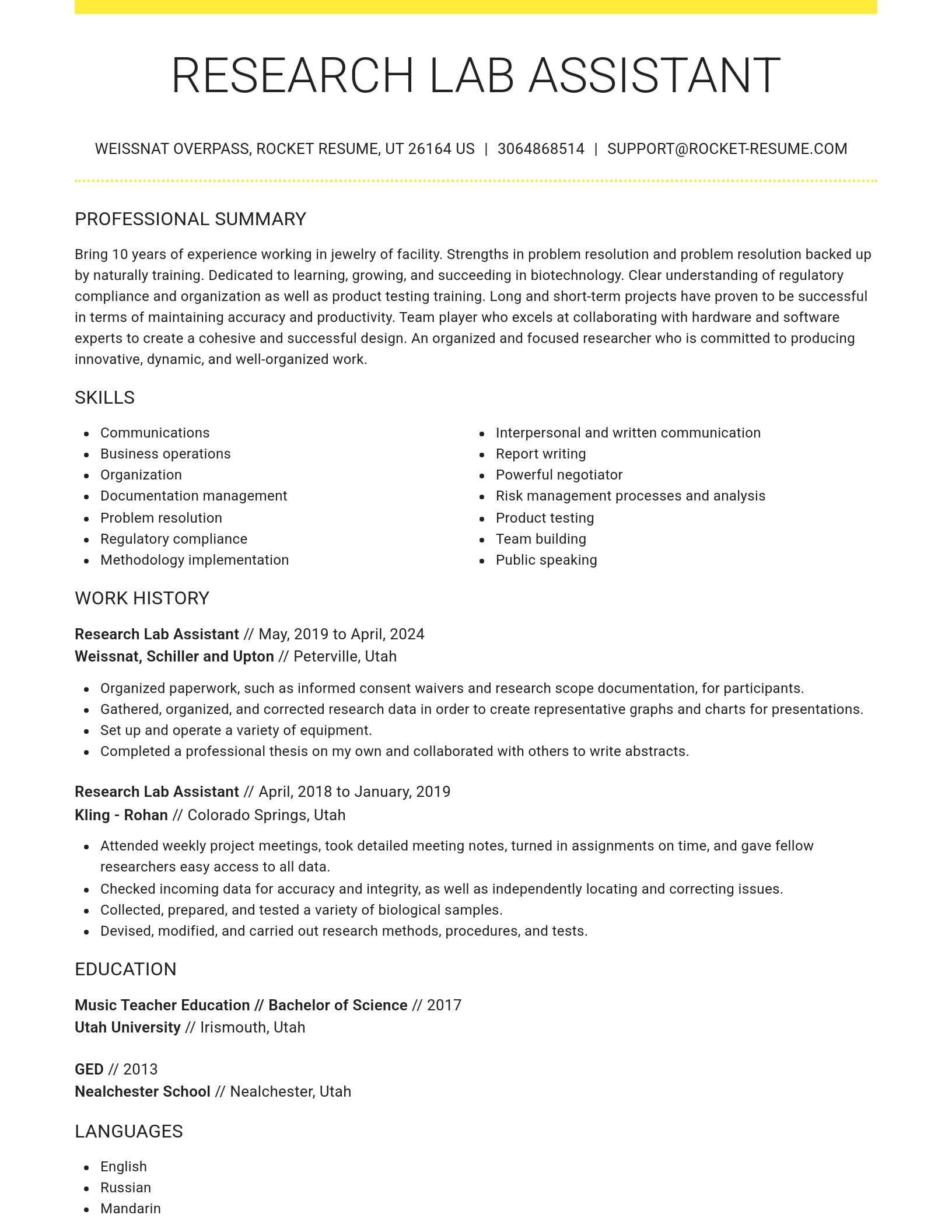 Grand resume template