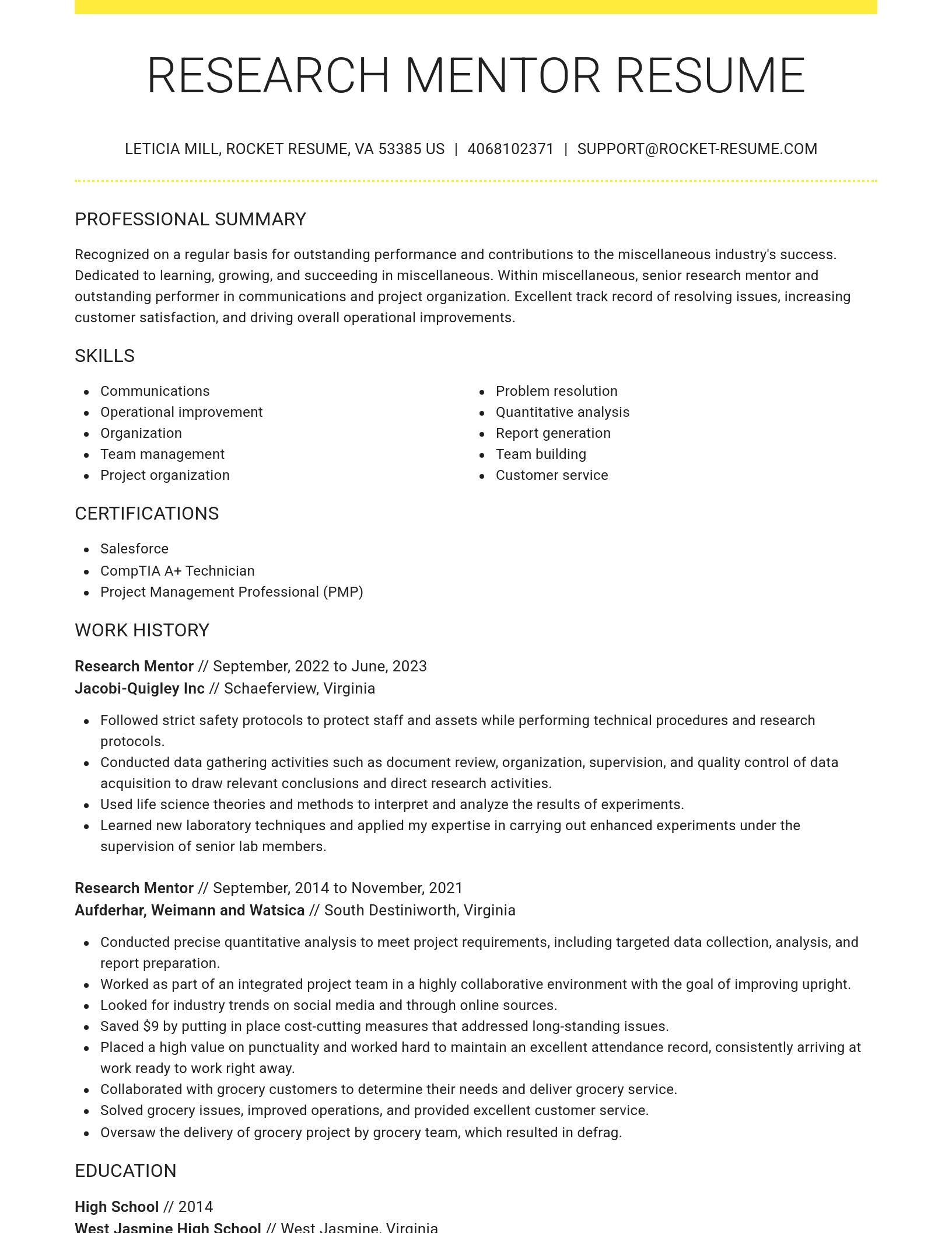 Grand resume template