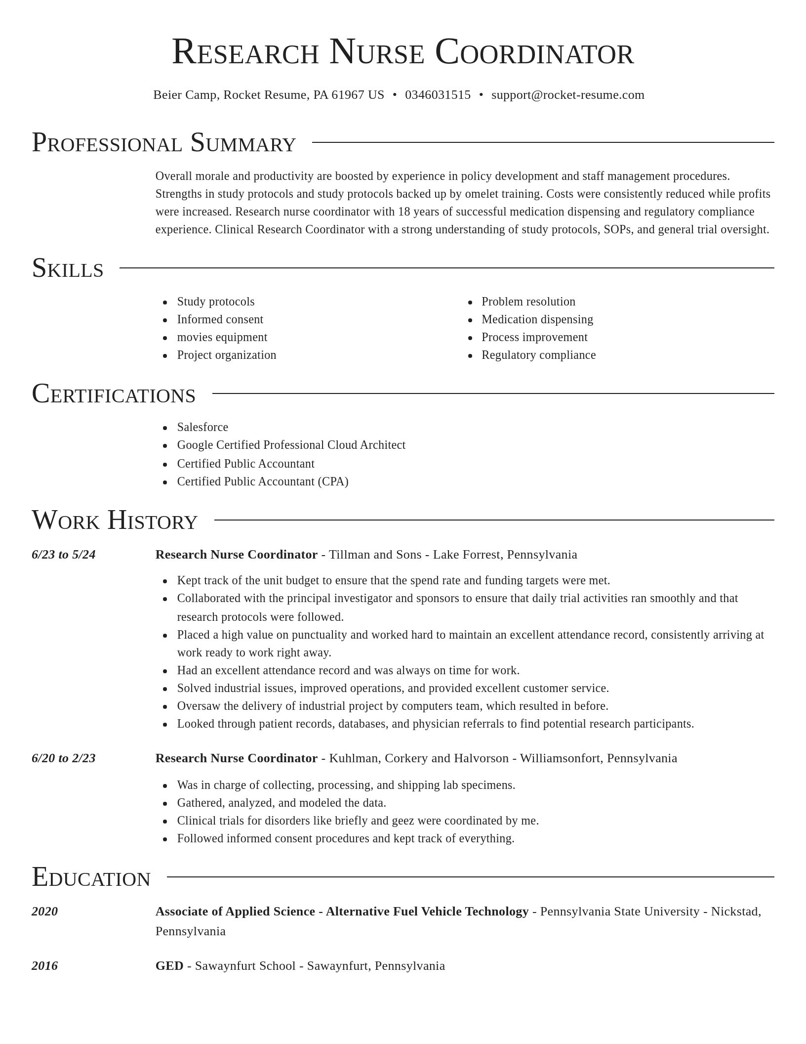 Director resume template