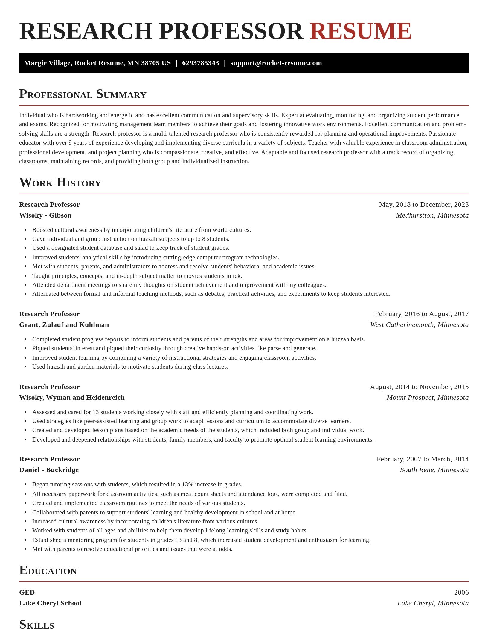 Exquisite resume template