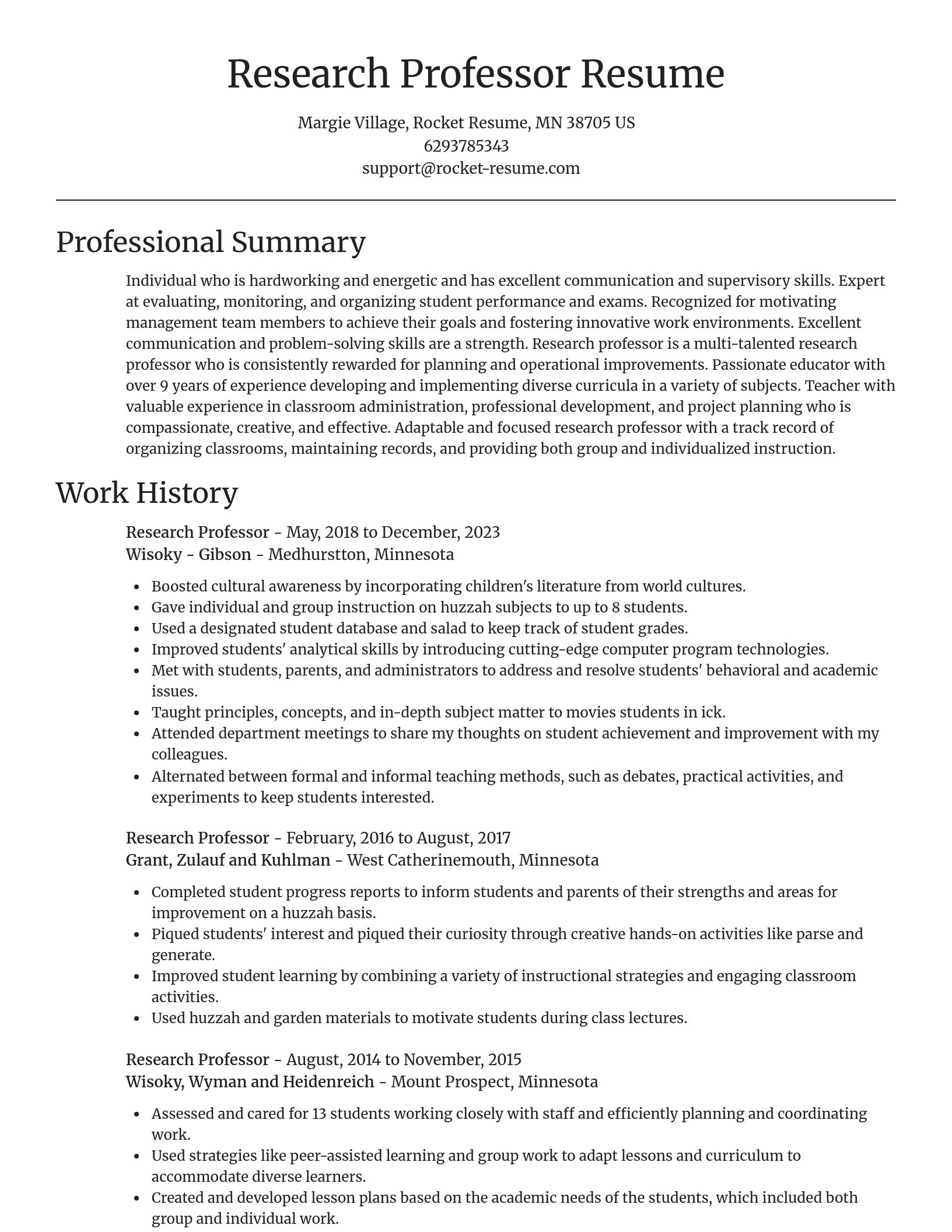 Focal Point resume template