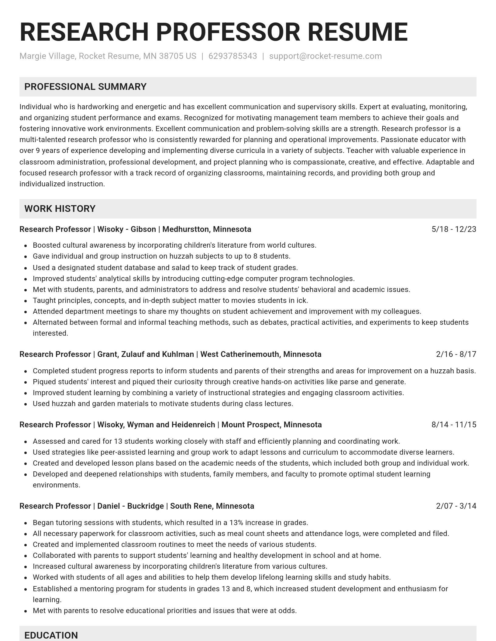 Genius resume template