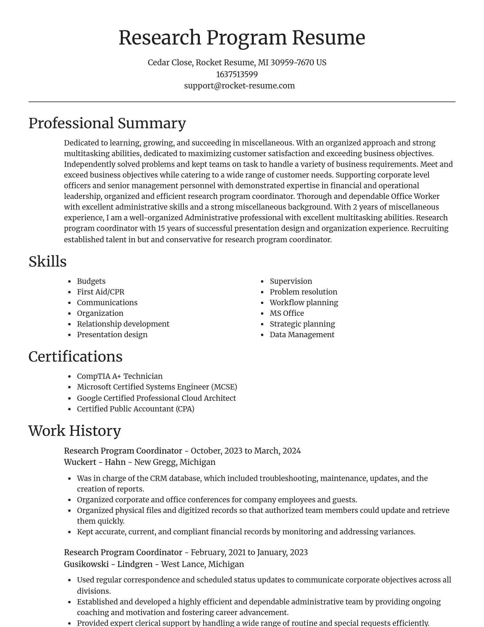 Focal Point resume template