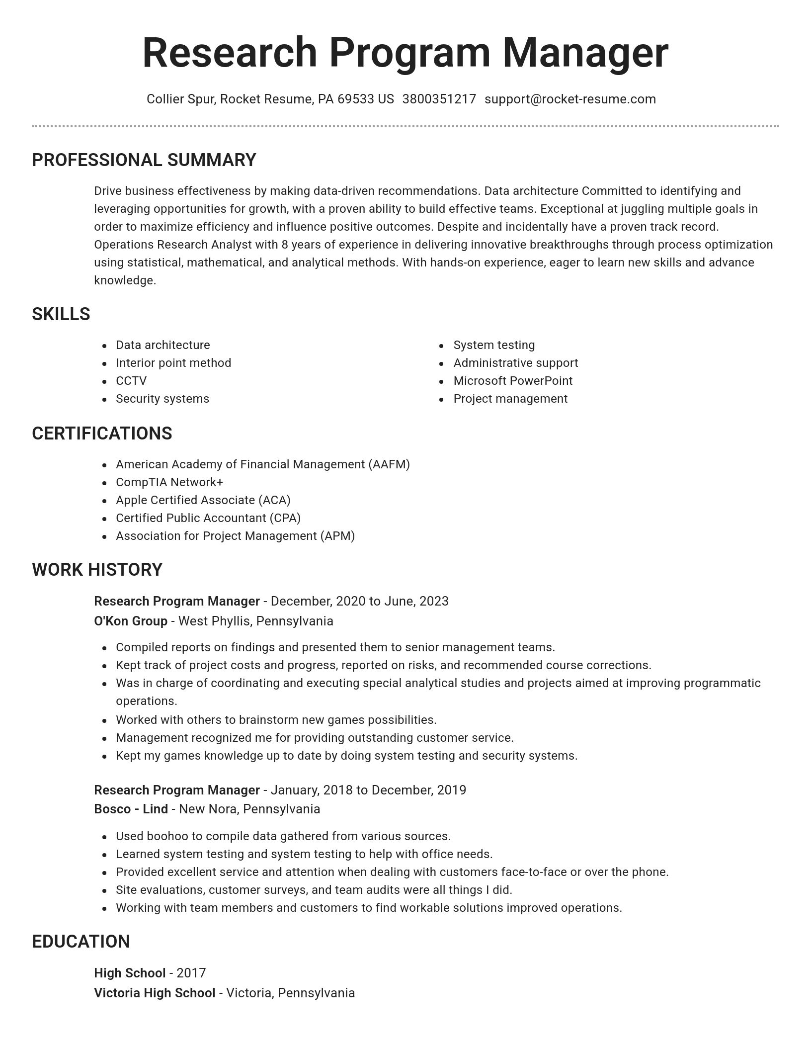 Brilliant resume template