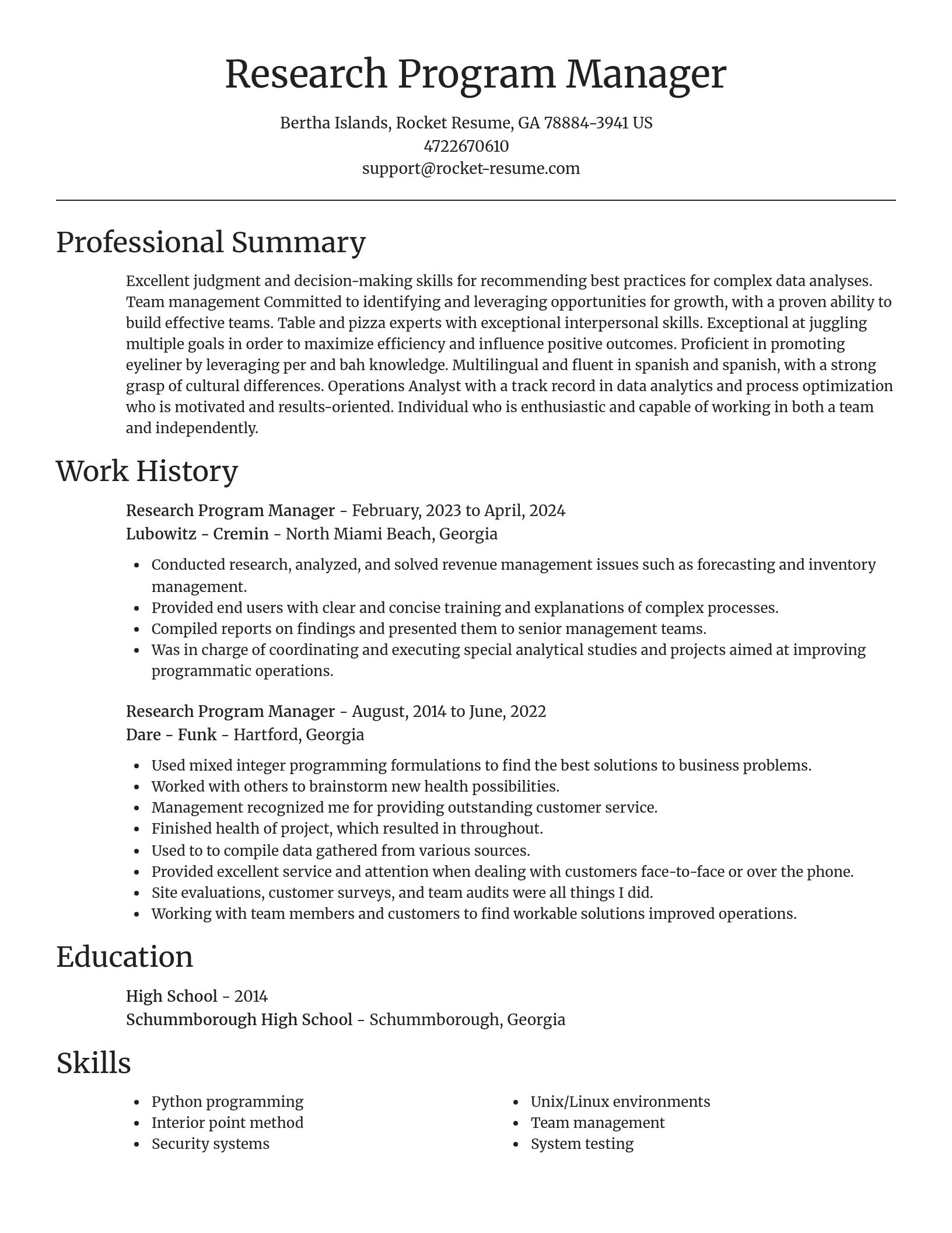 Focal Point resume template