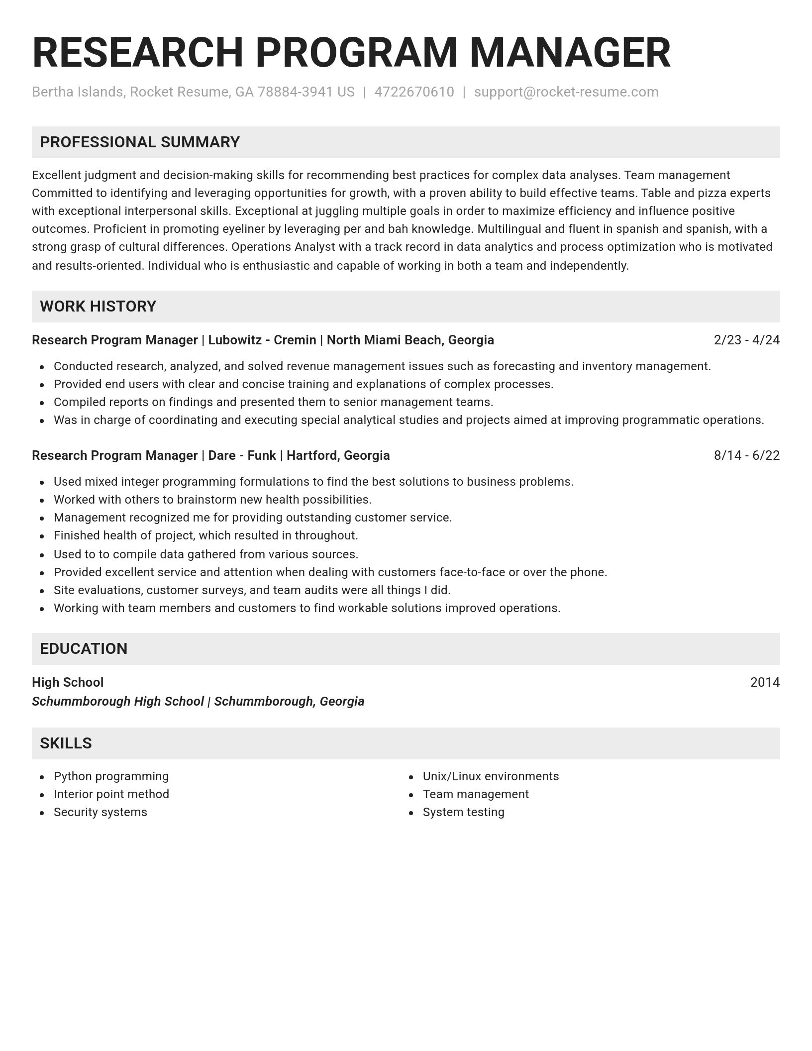 Genius resume template