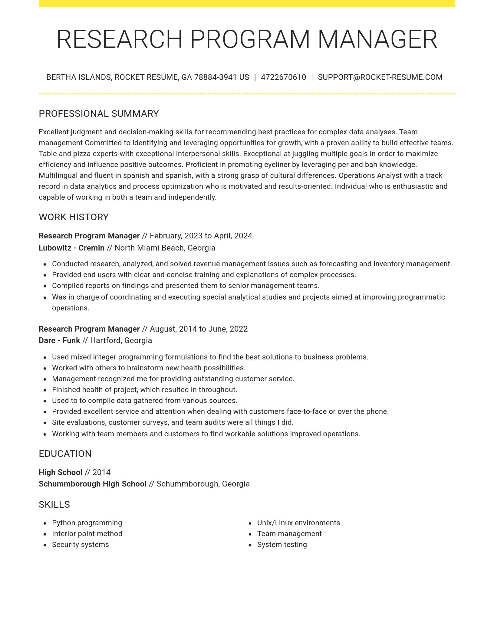 Grand resume template
