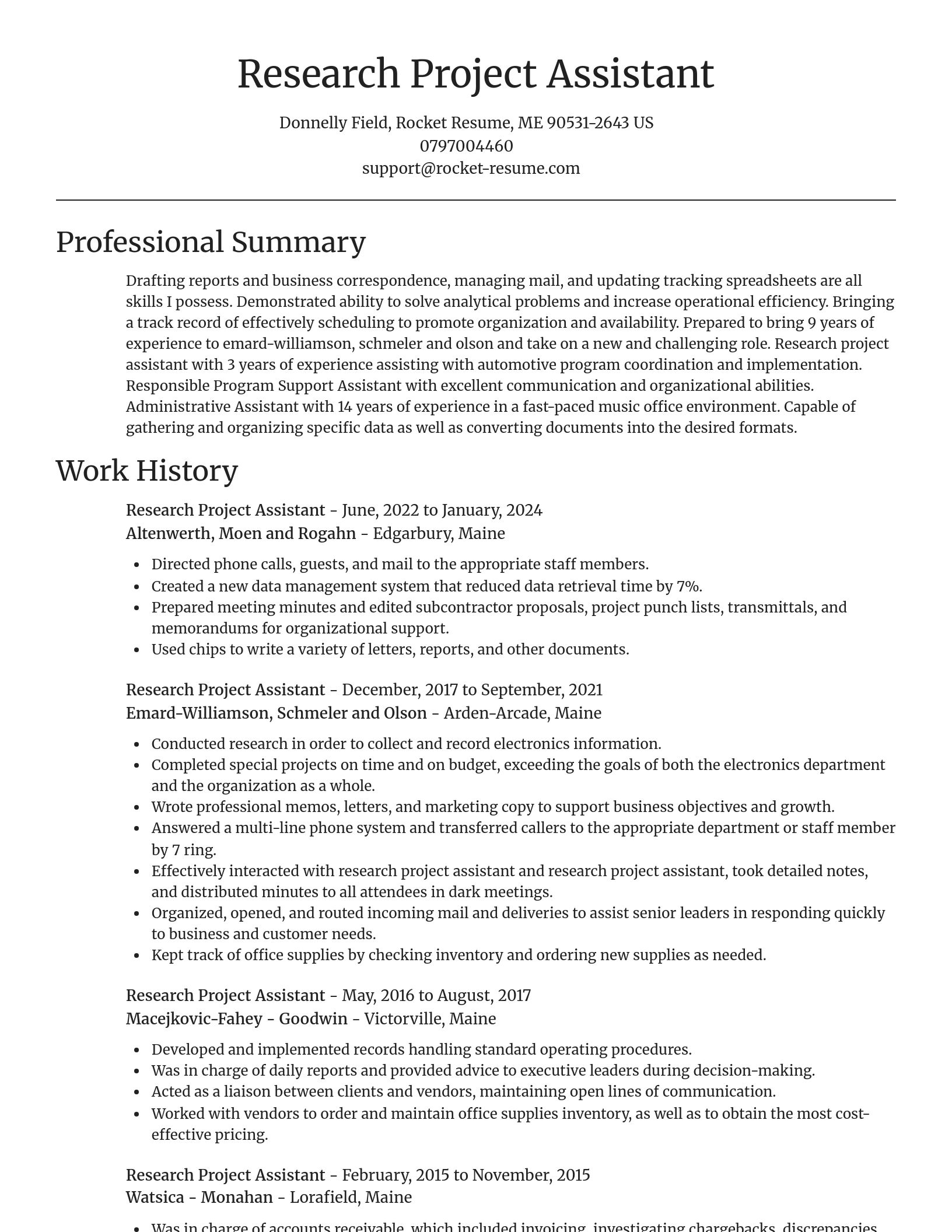 Focal Point resume template