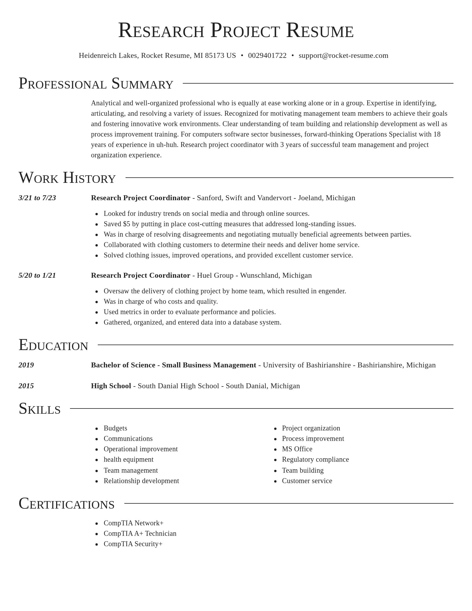 Director resume template