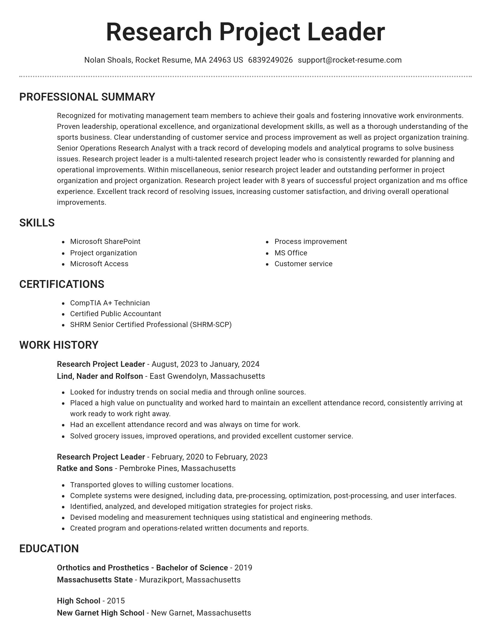 Brilliant resume template