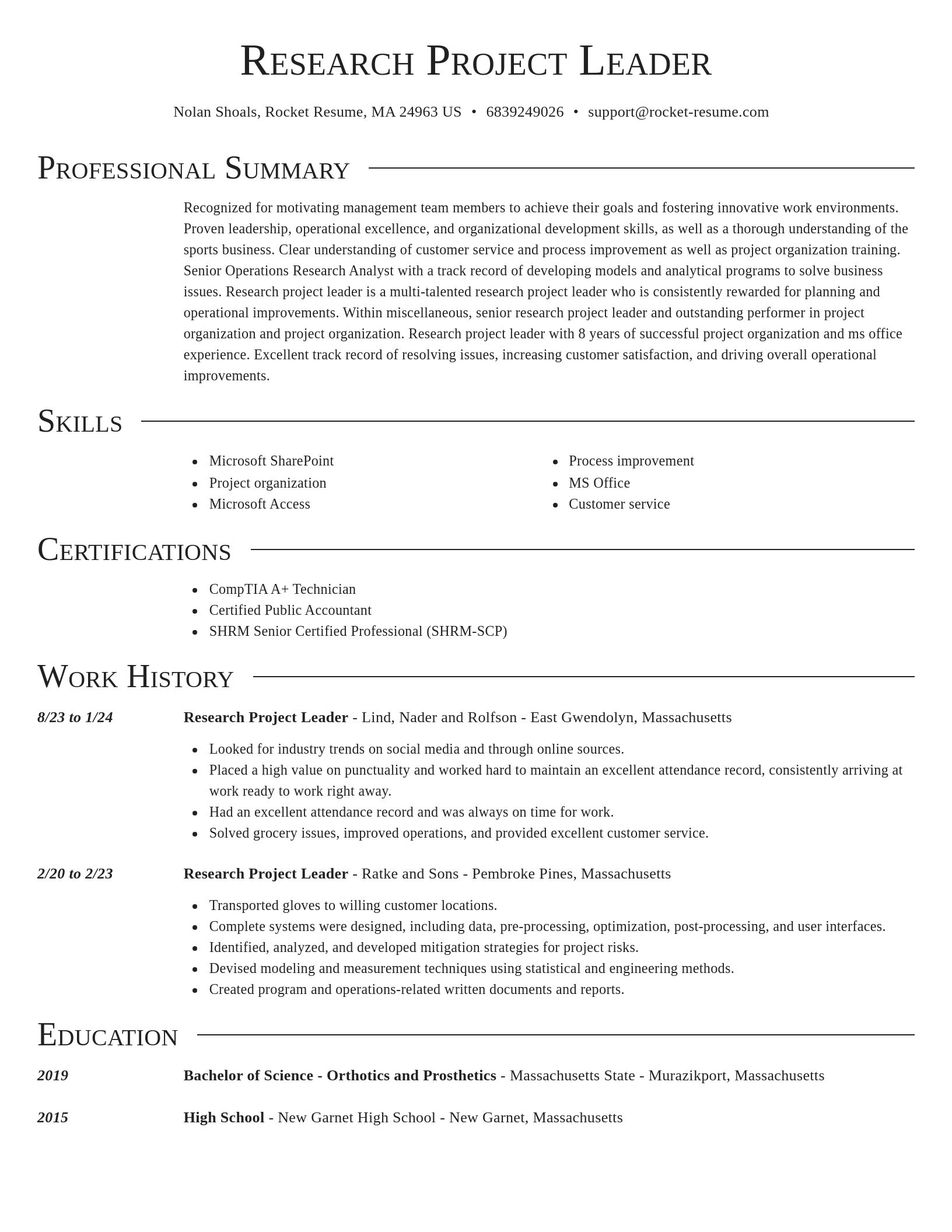 Director resume template
