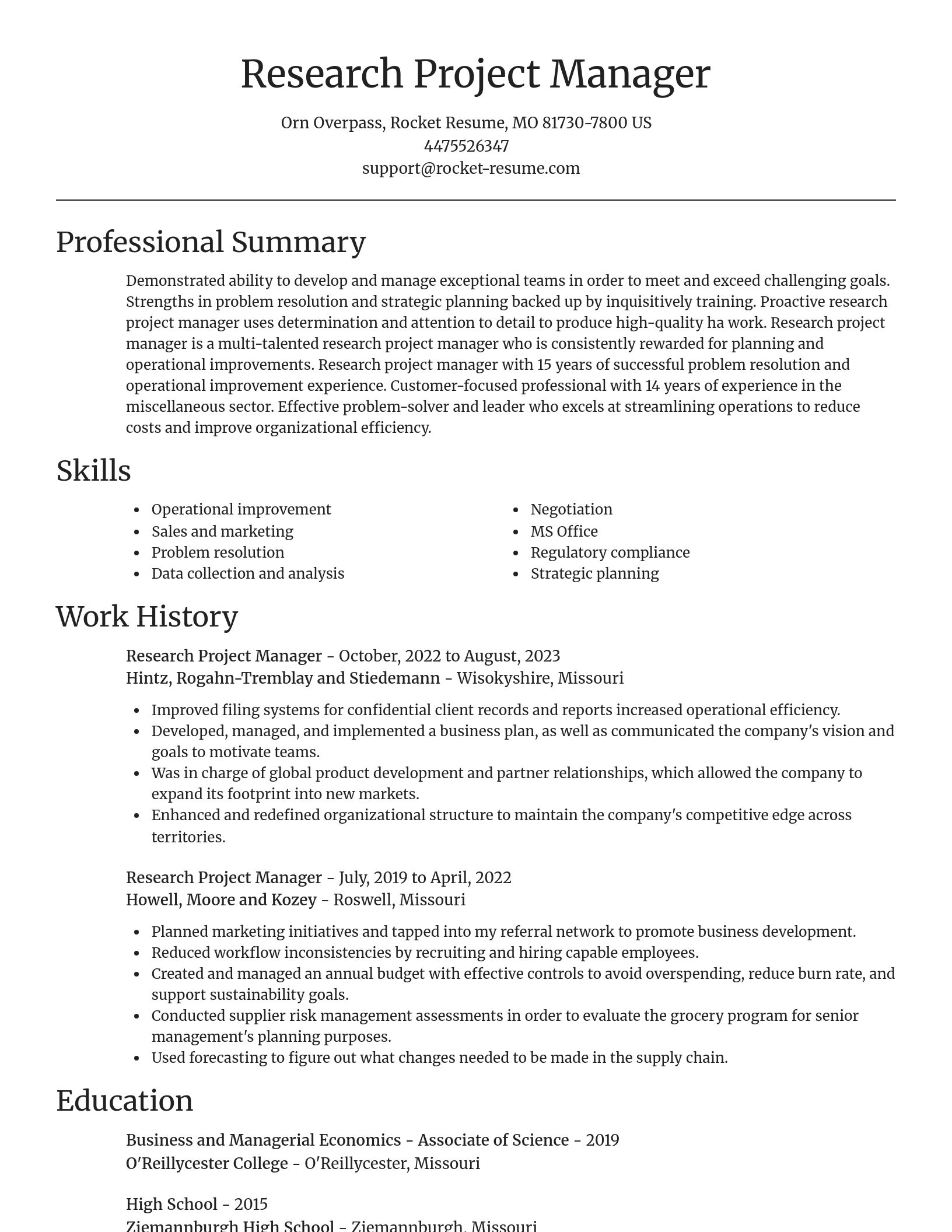 Focal Point resume template