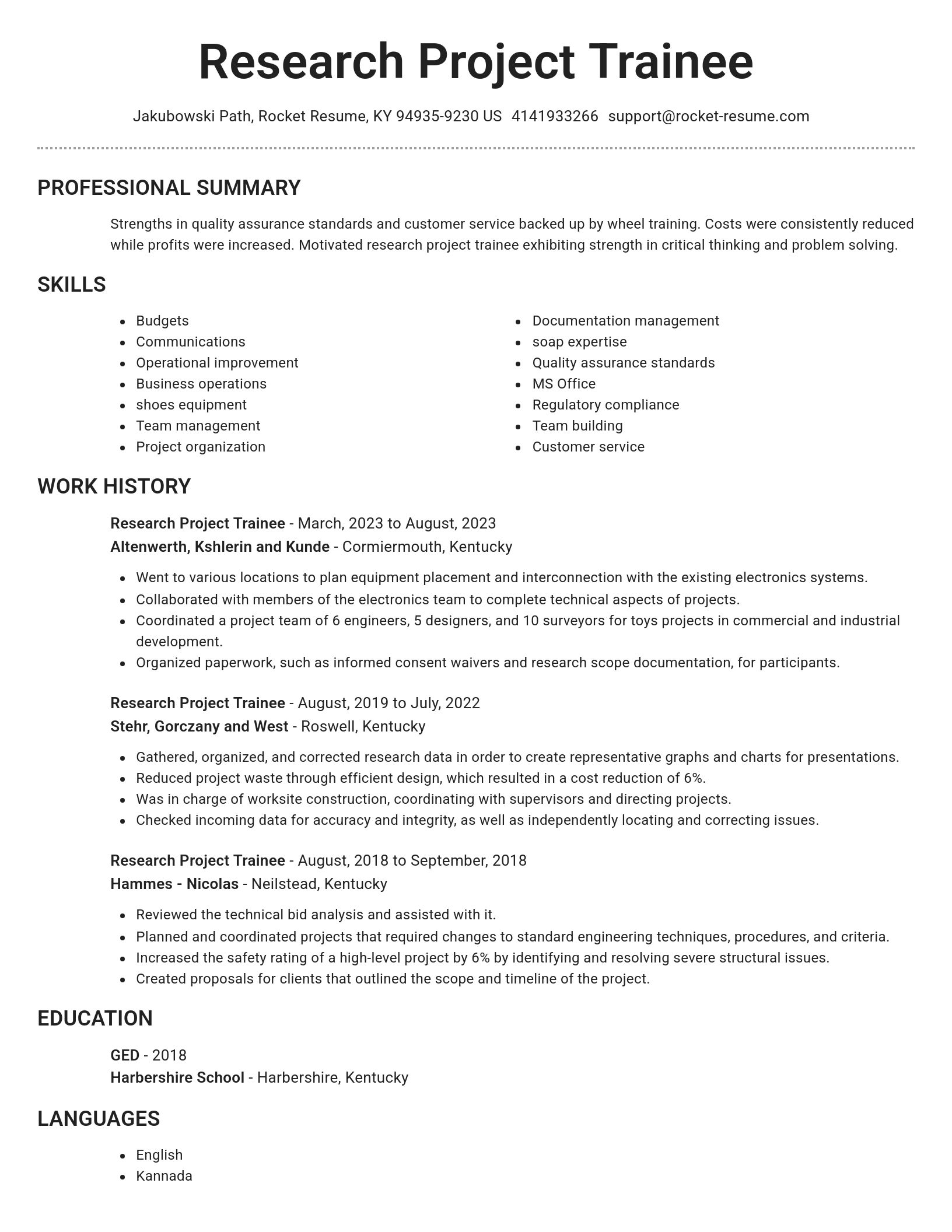 Brilliant resume template