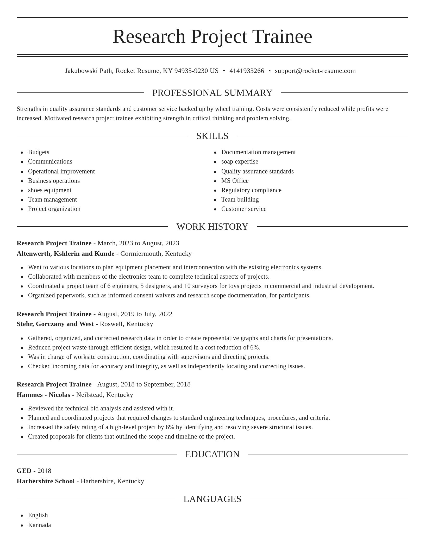 Elegant resume template