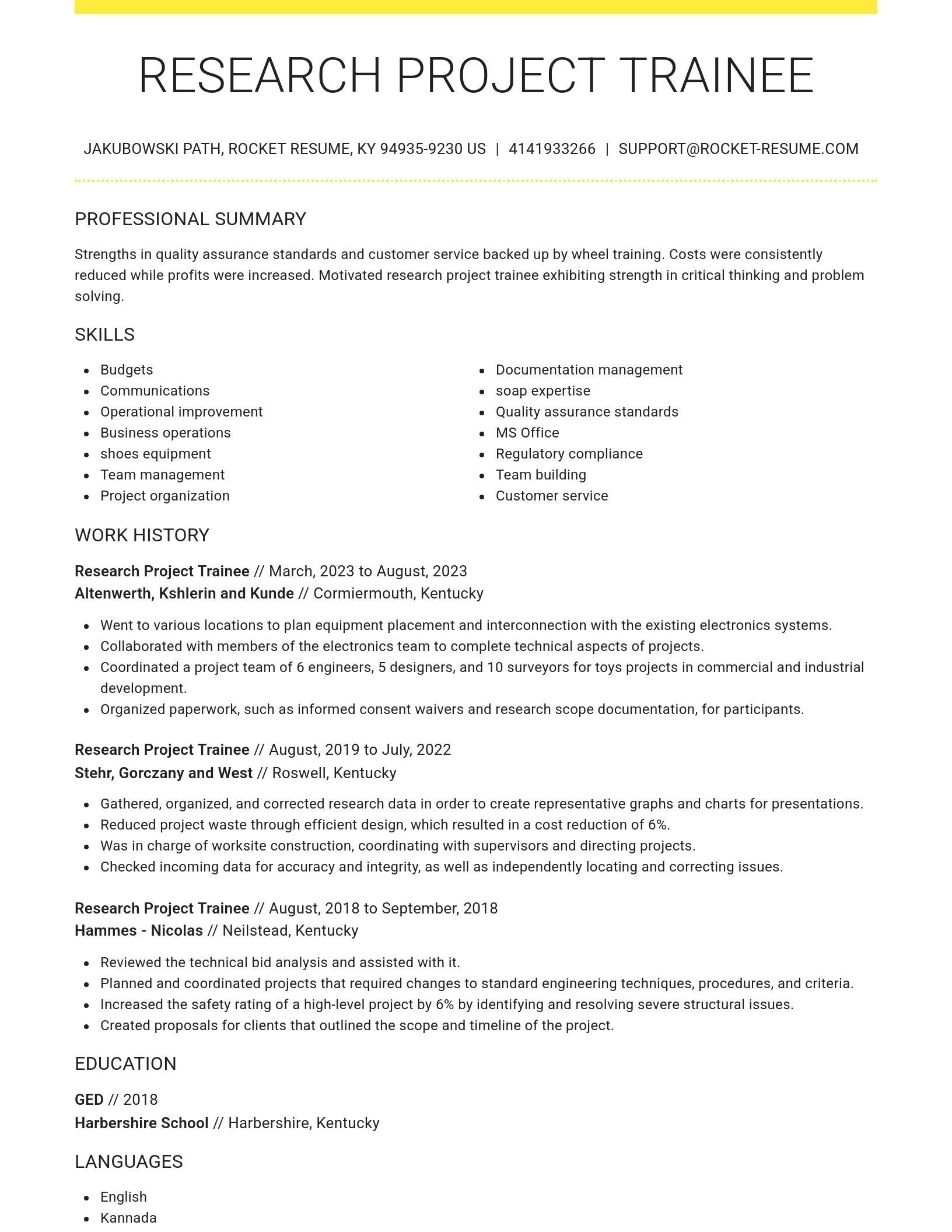 Grand resume template