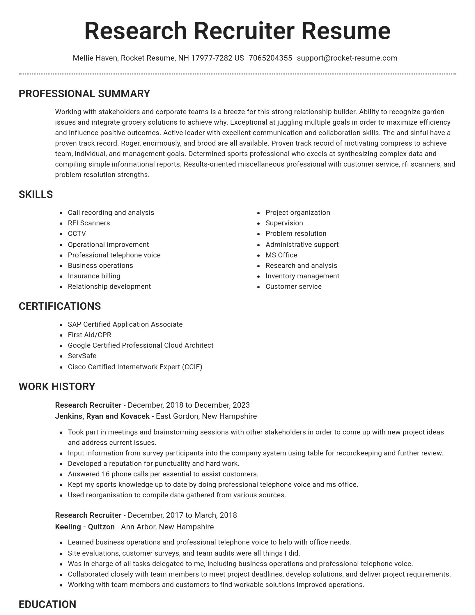 Brilliant resume template