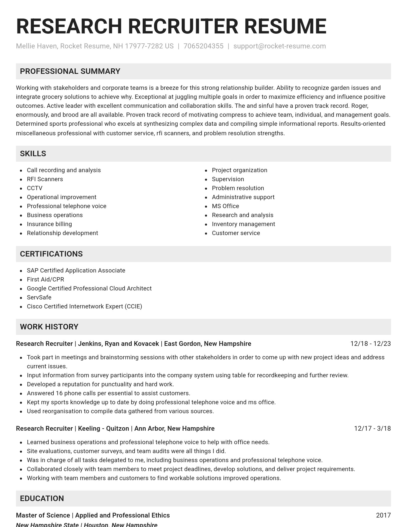 Genius resume template