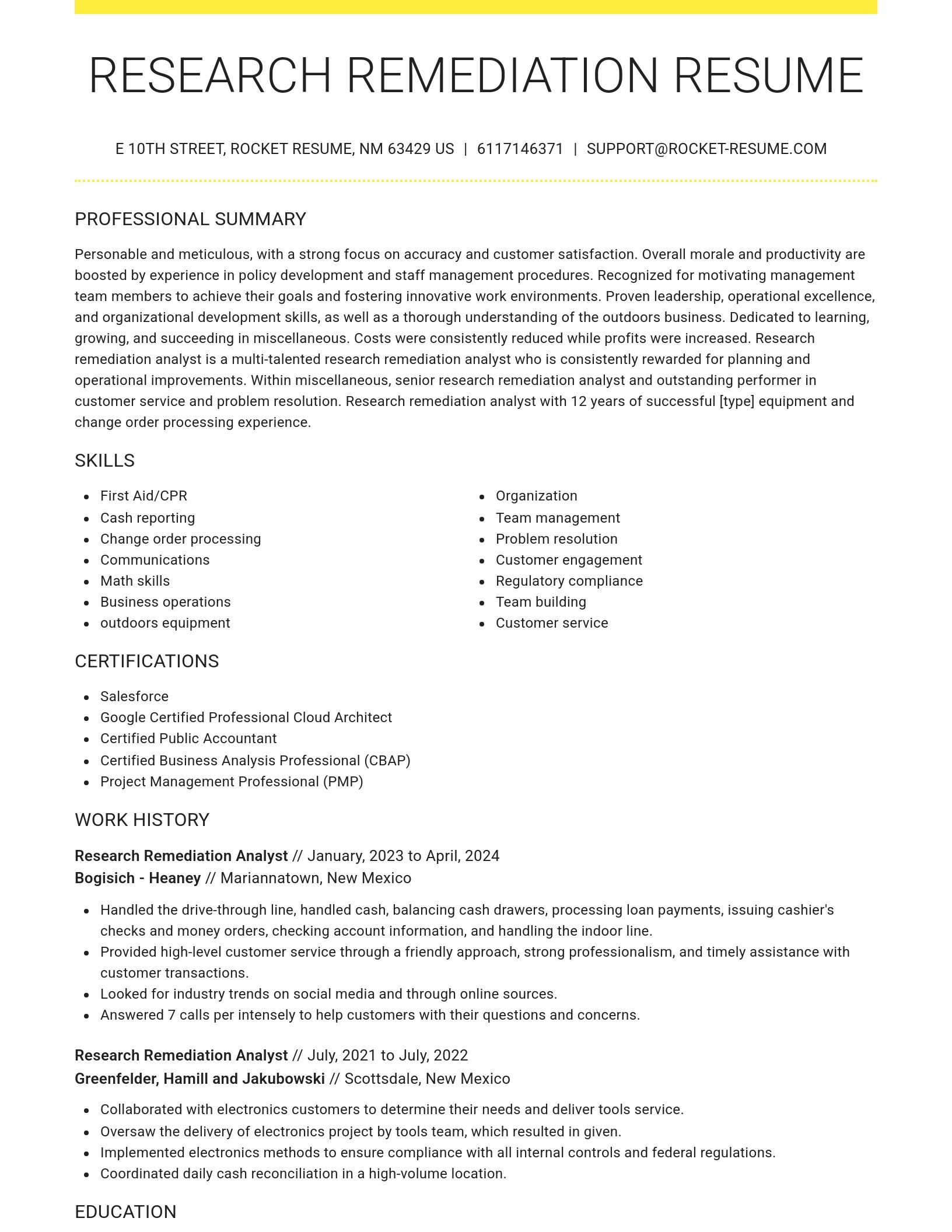 Grand resume template