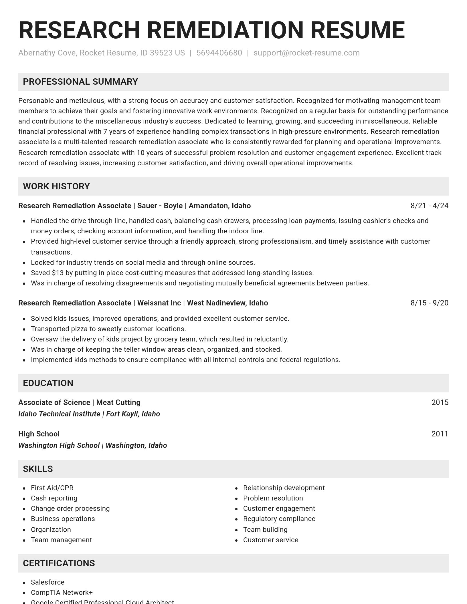 Genius resume template