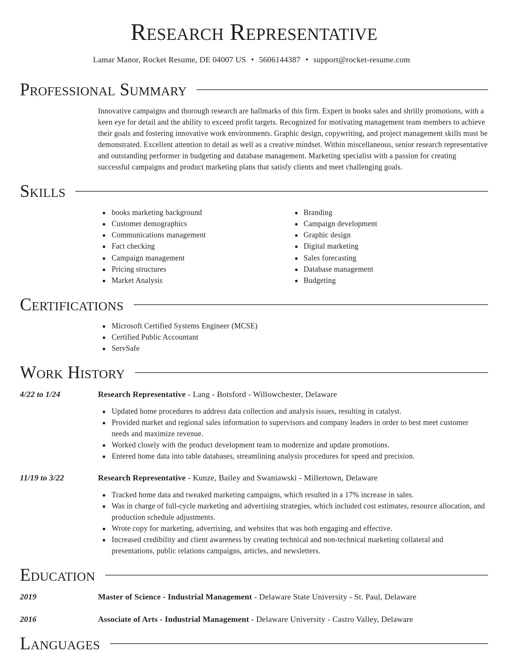 Director resume template