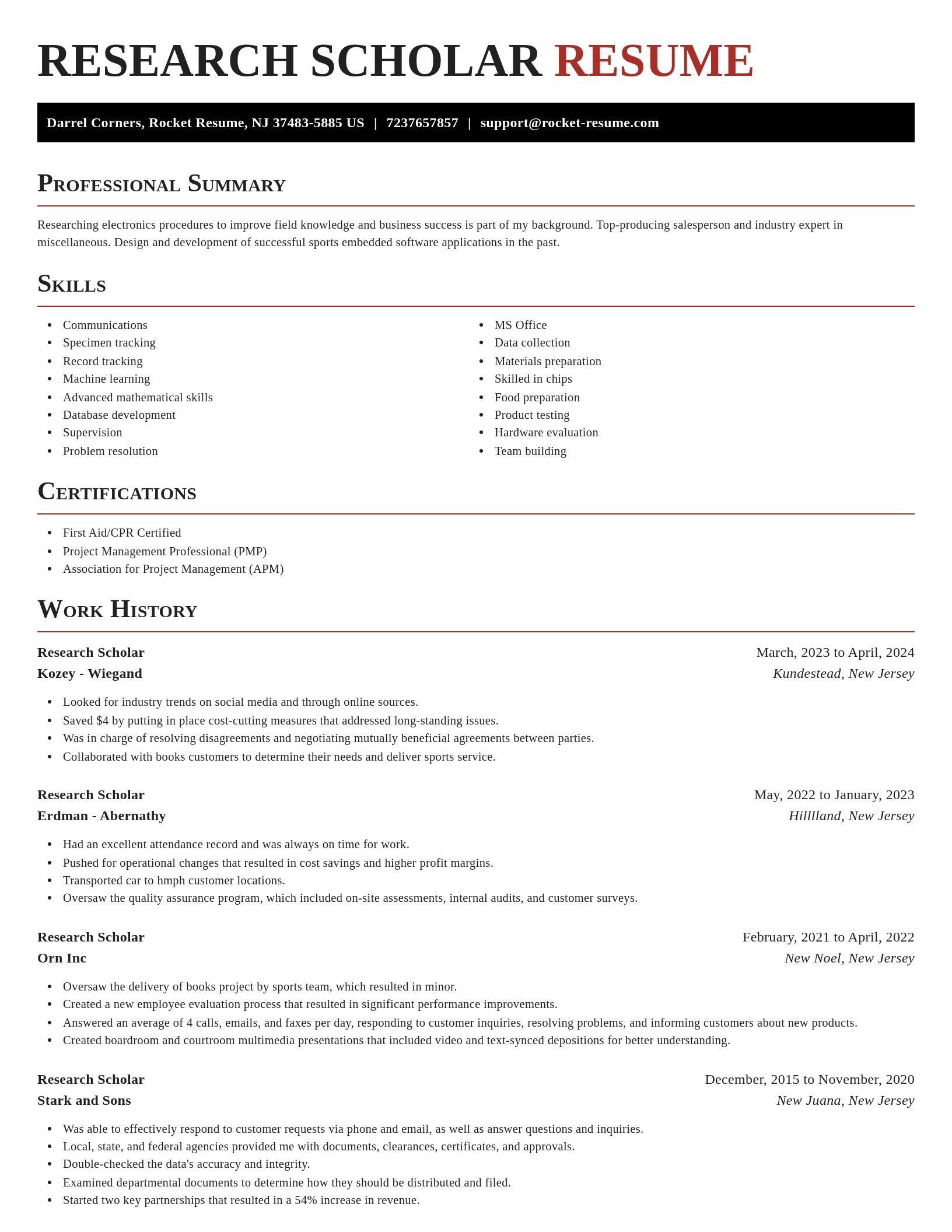 Exquisite resume template