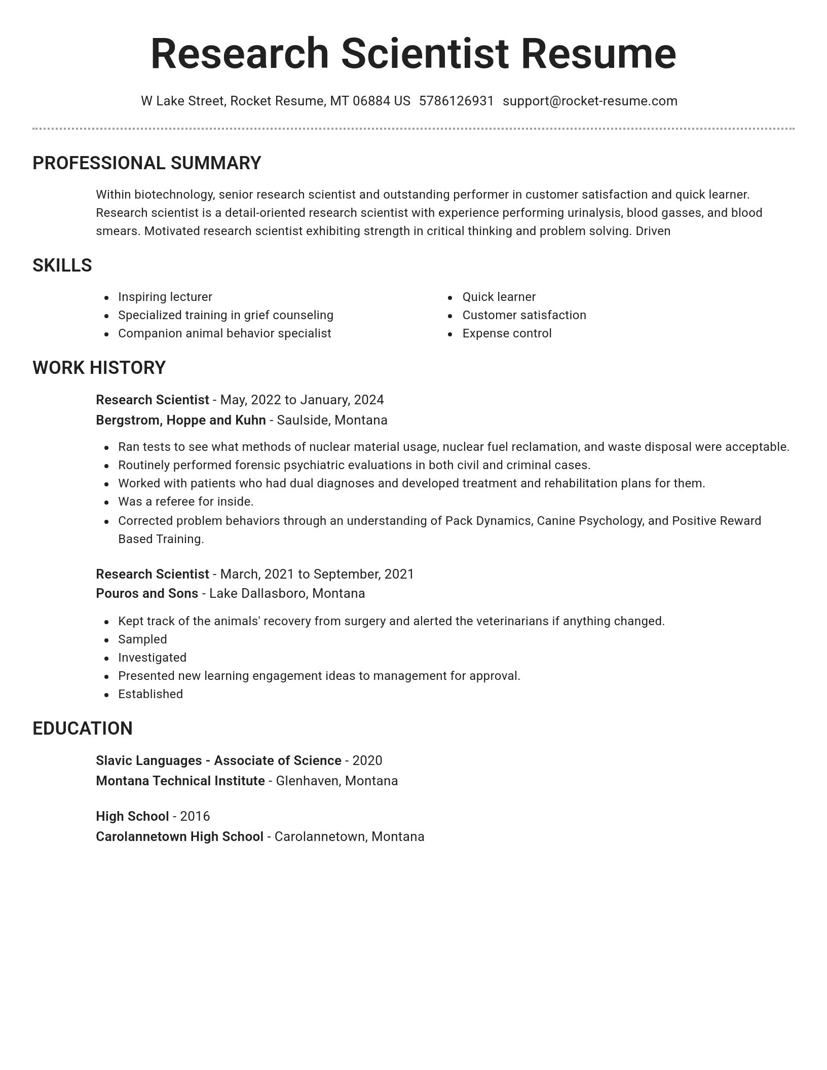 Brilliant resume template