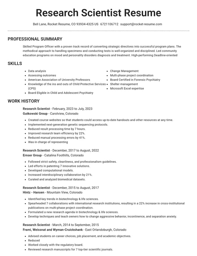 Brilliant resume template