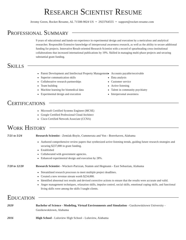 Director resume template