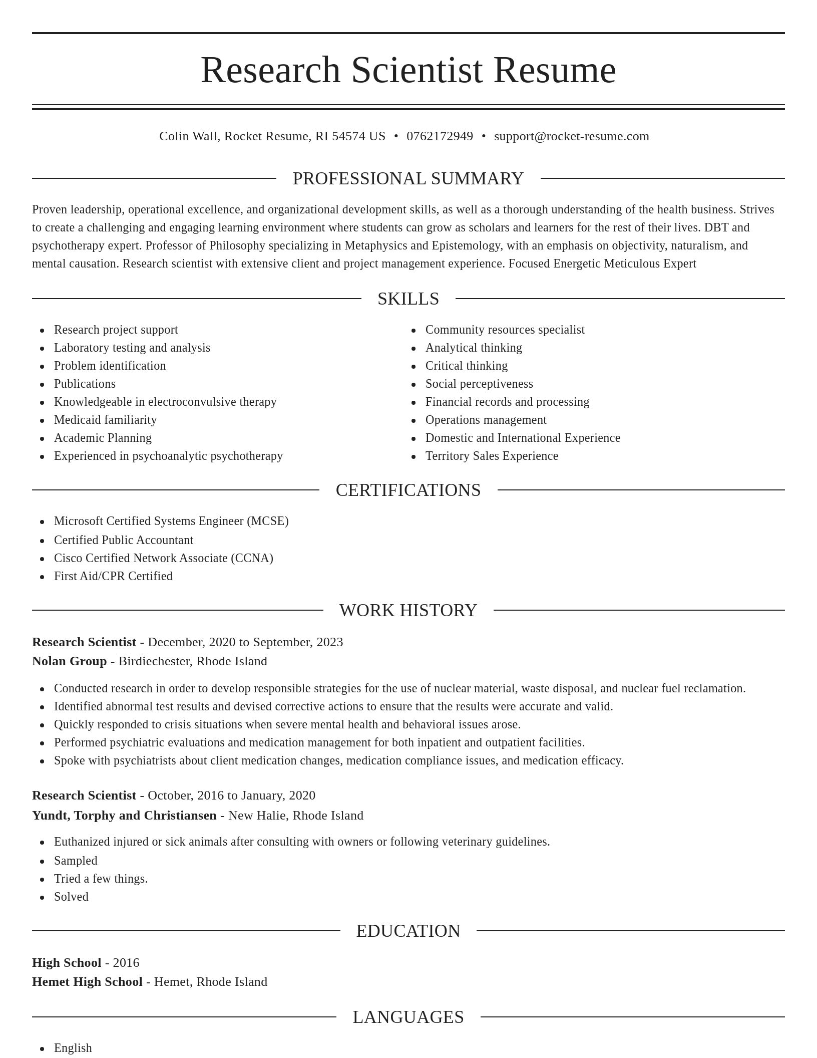 Elegant resume template
