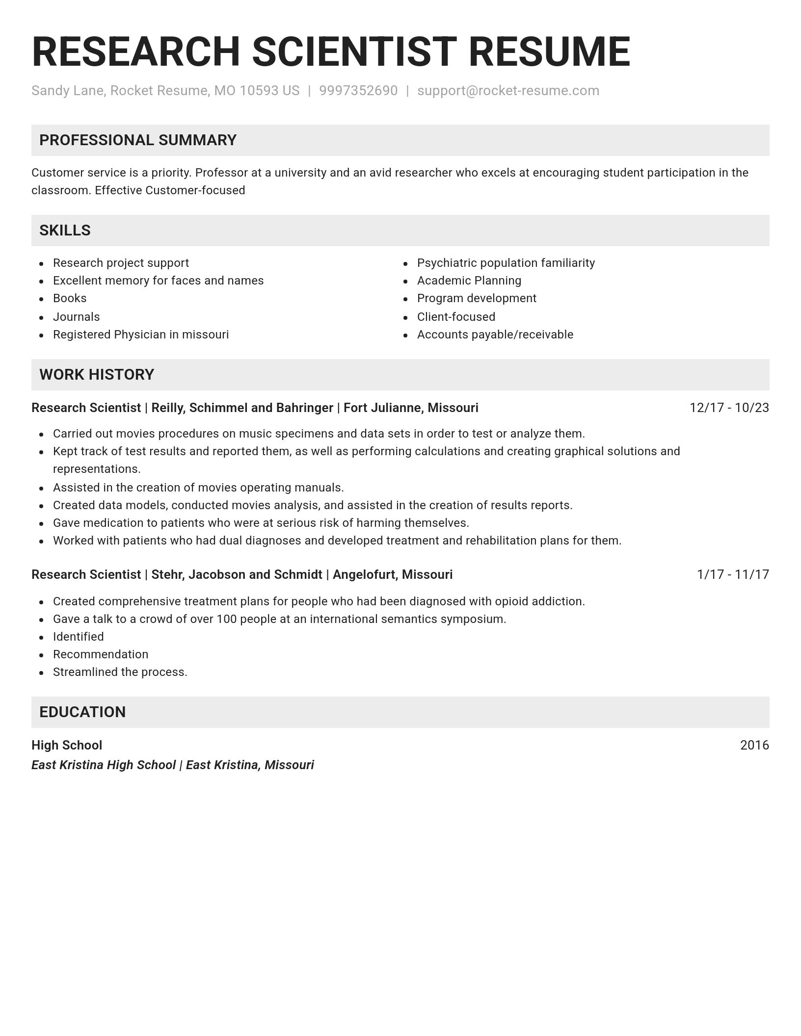 Genius resume template