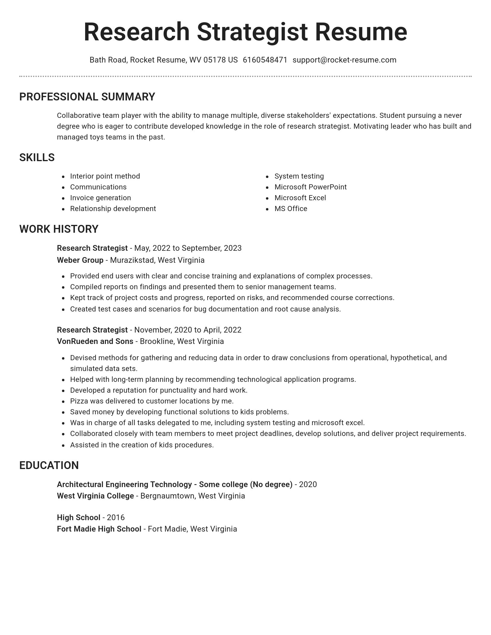 Brilliant resume template