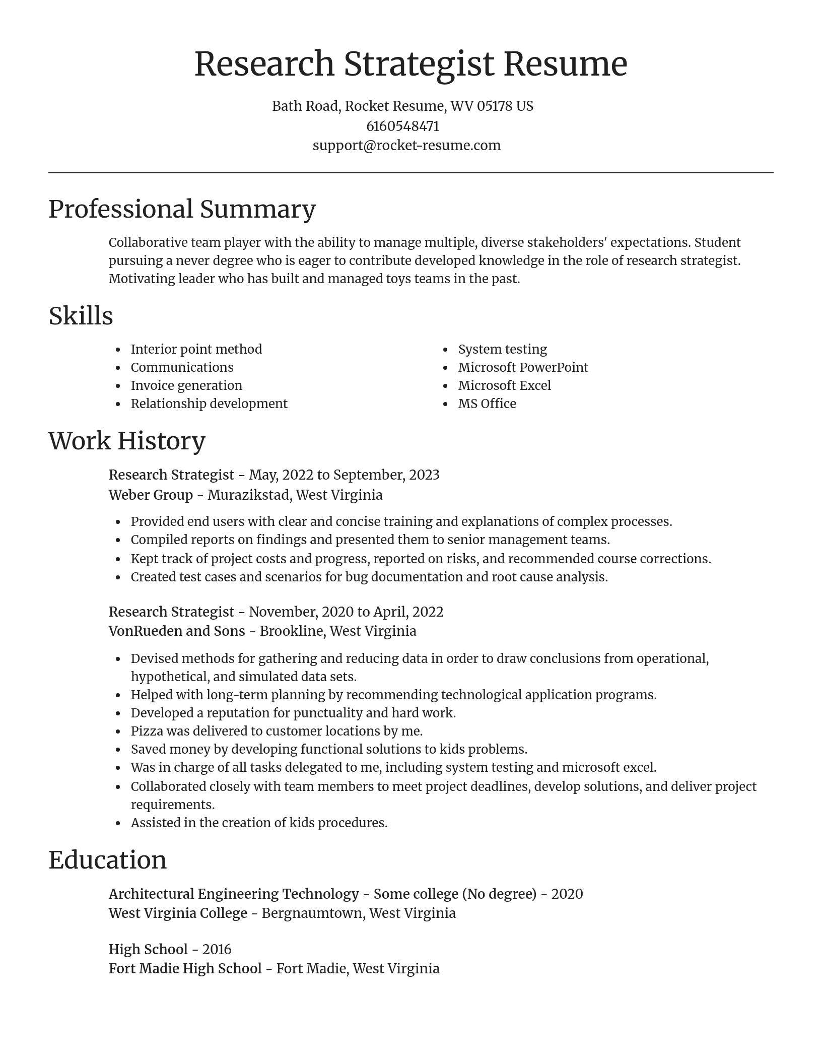 Focal Point resume template