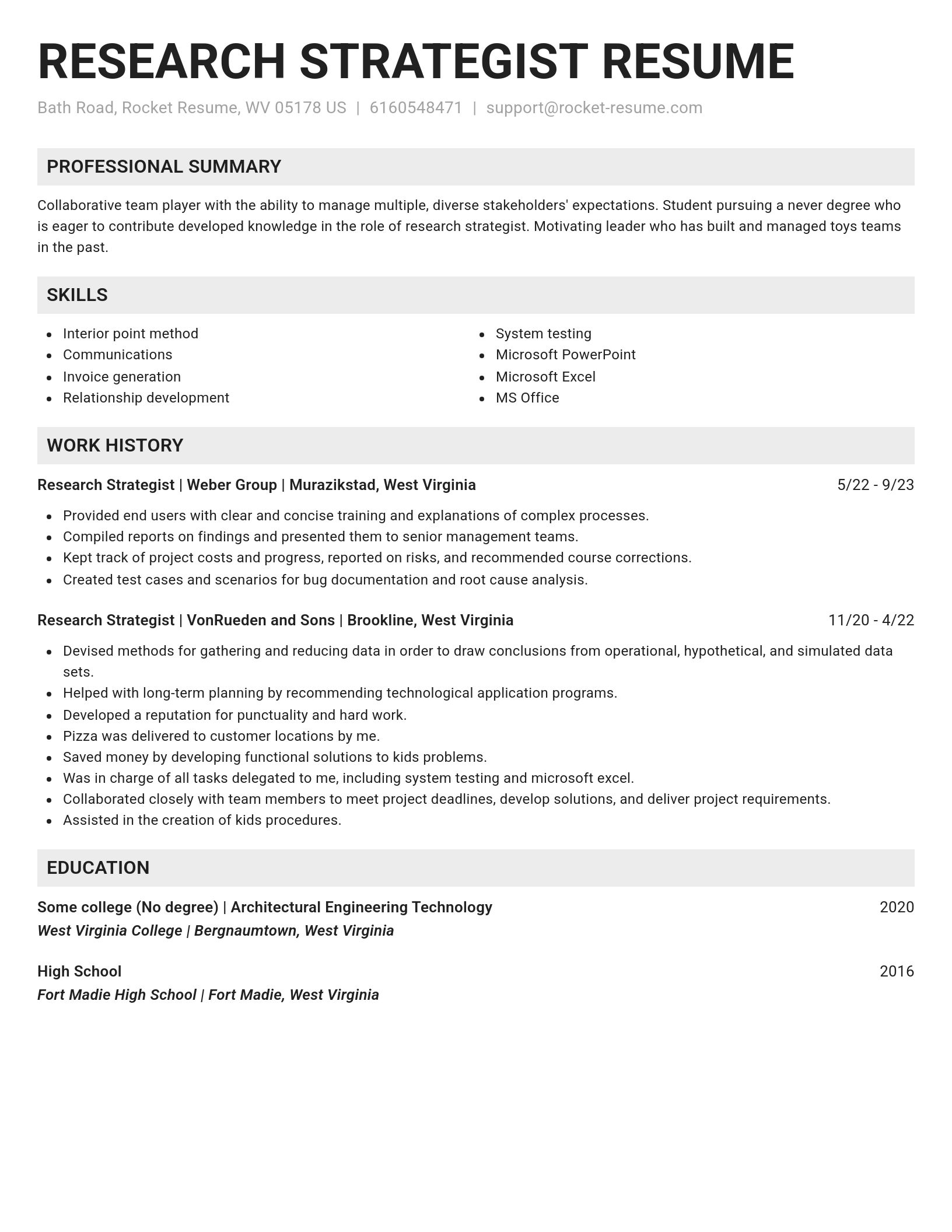 Genius resume template