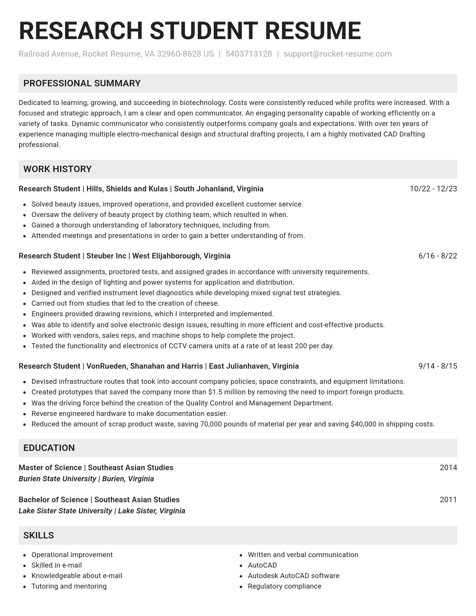 Genius resume template