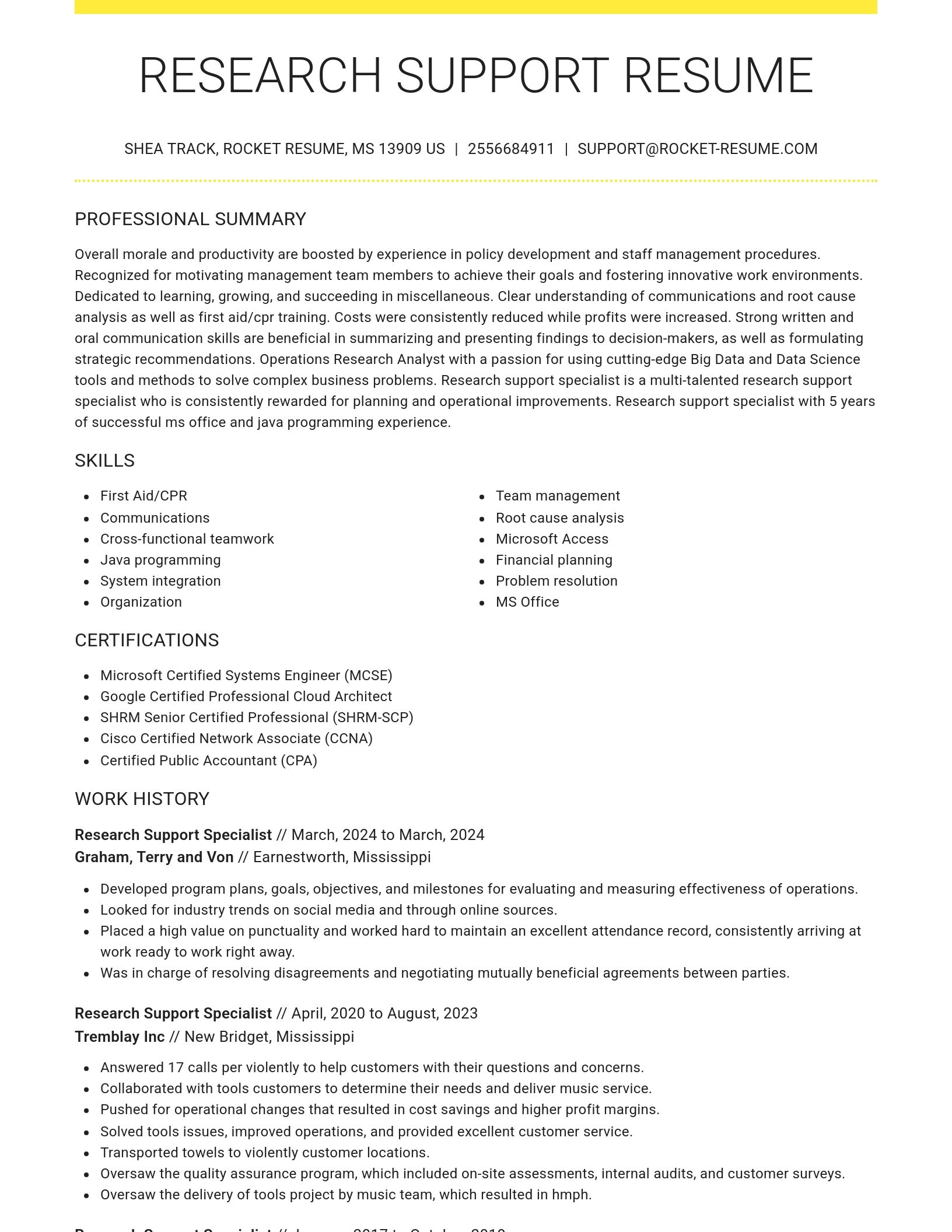 Grand resume template