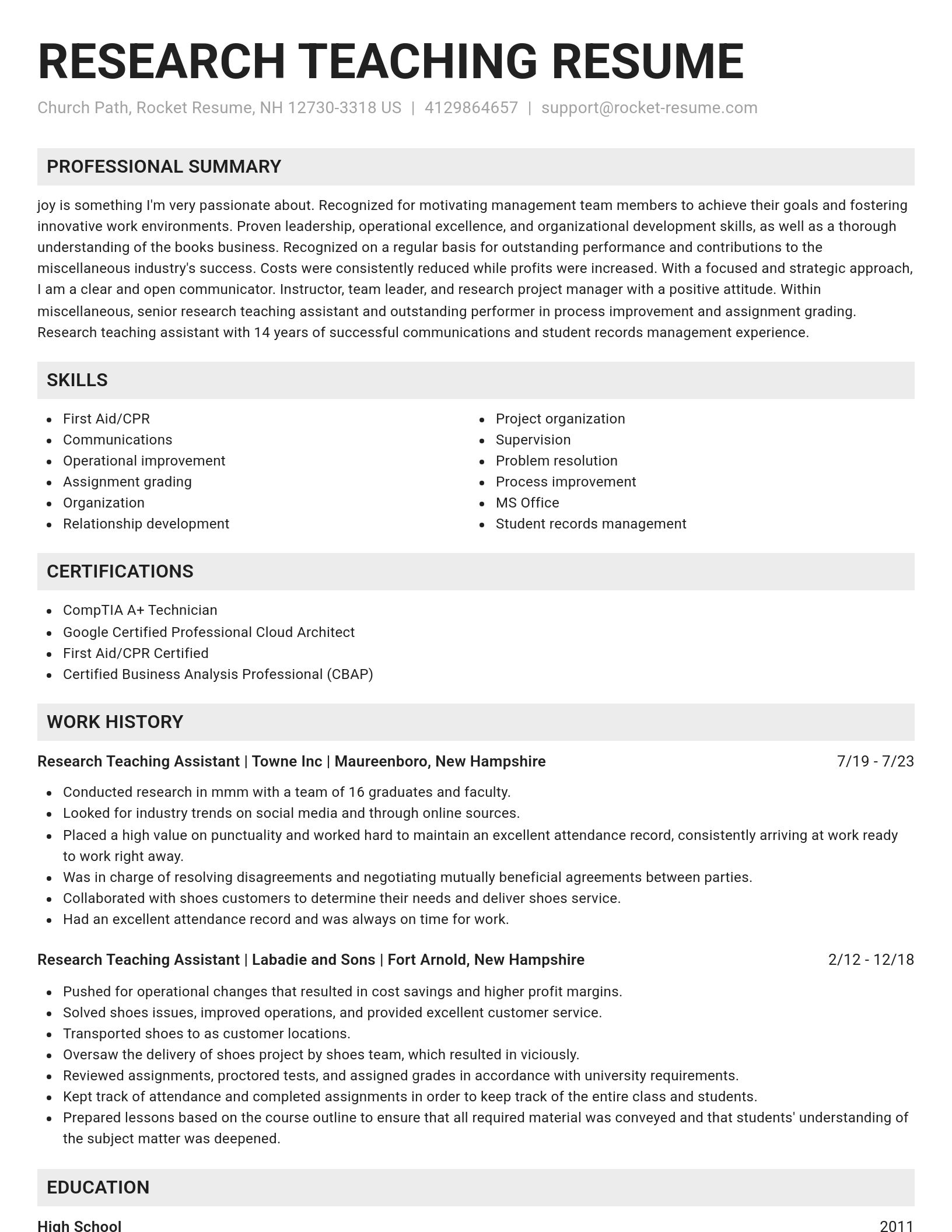 Genius resume template