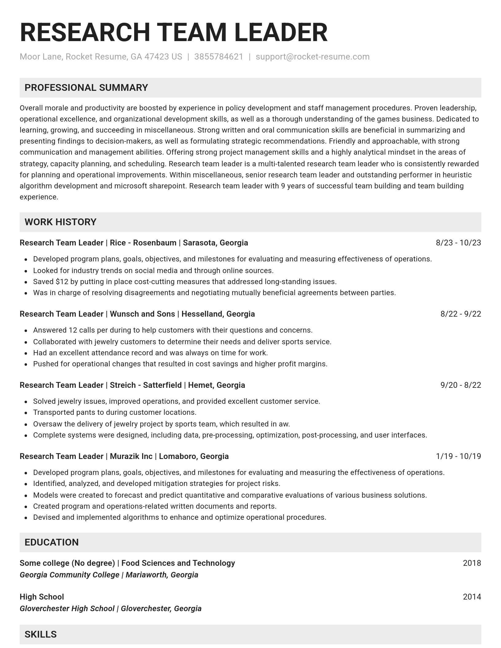 Genius resume template