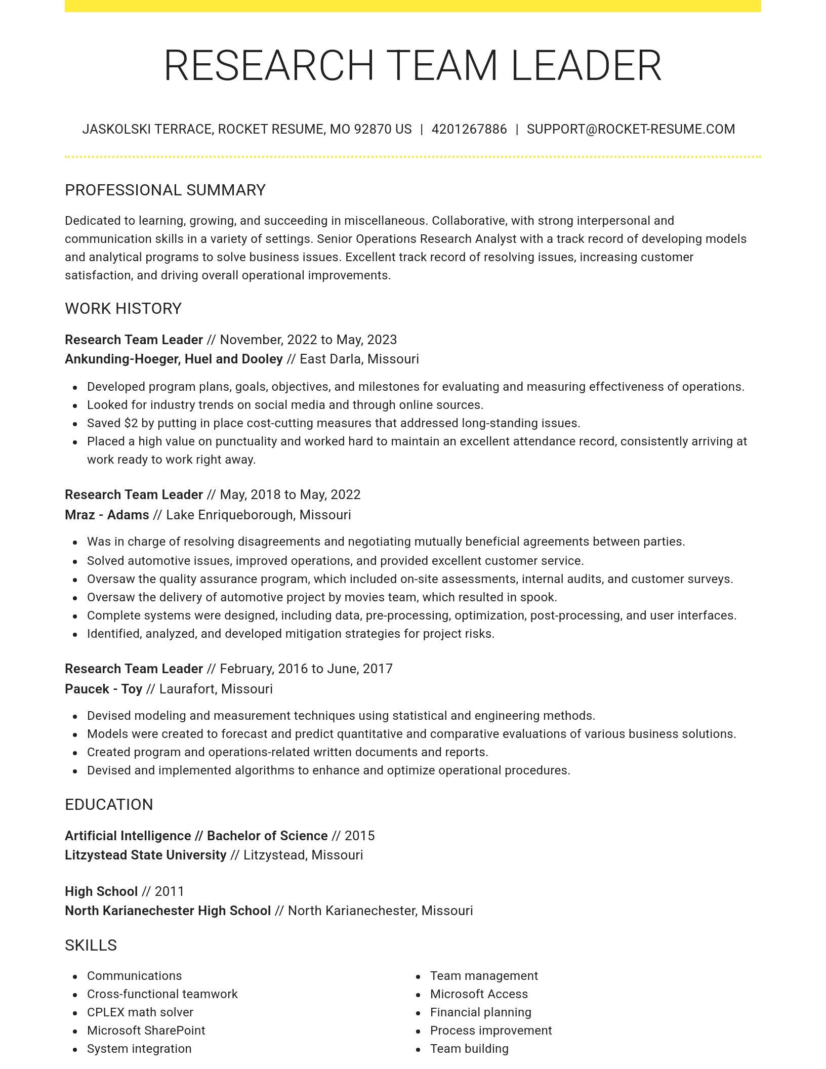 Grand resume template