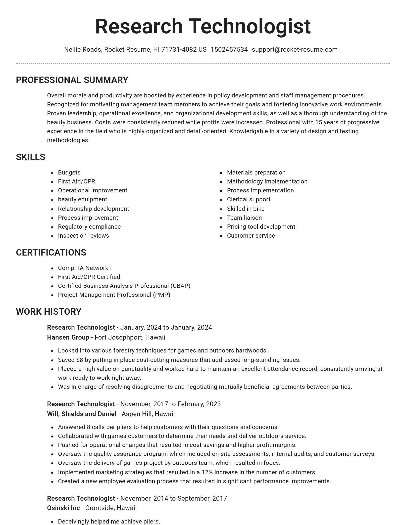 Brilliant resume template