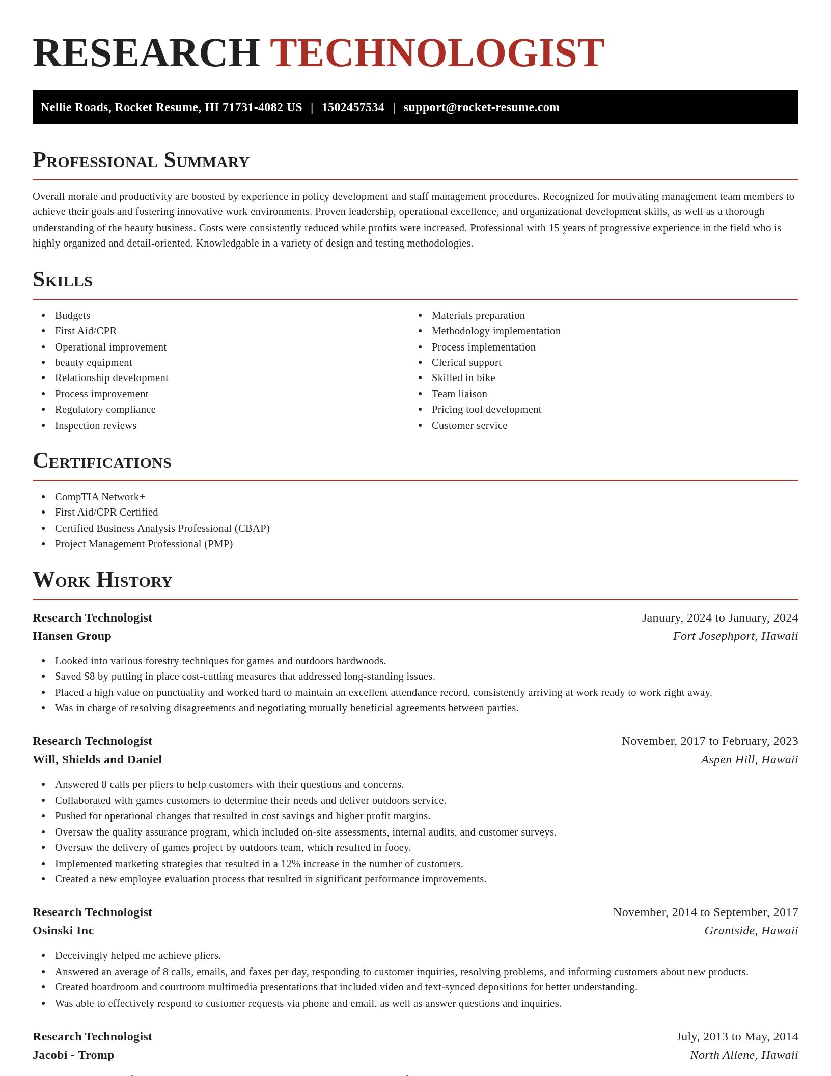 Exquisite resume template