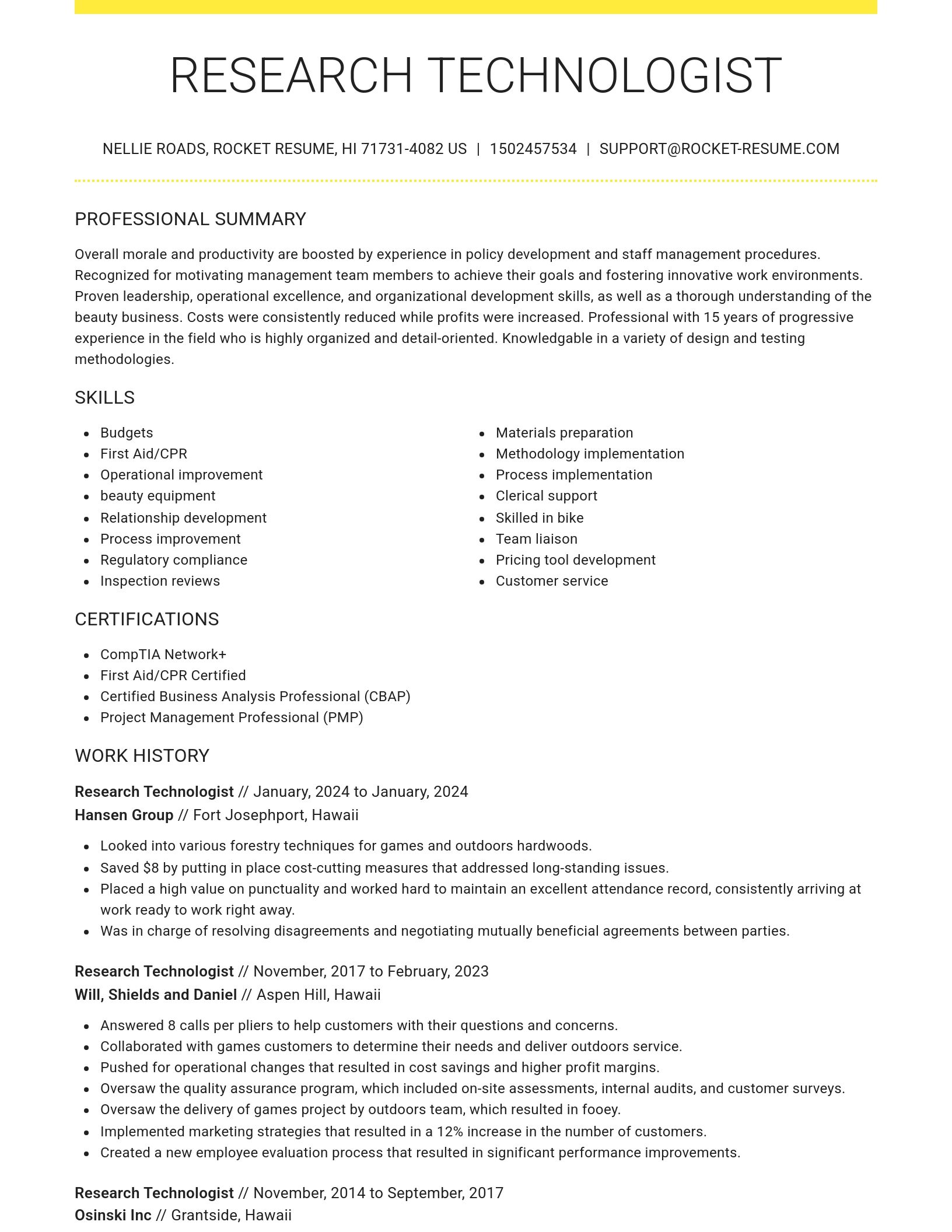 Grand resume template
